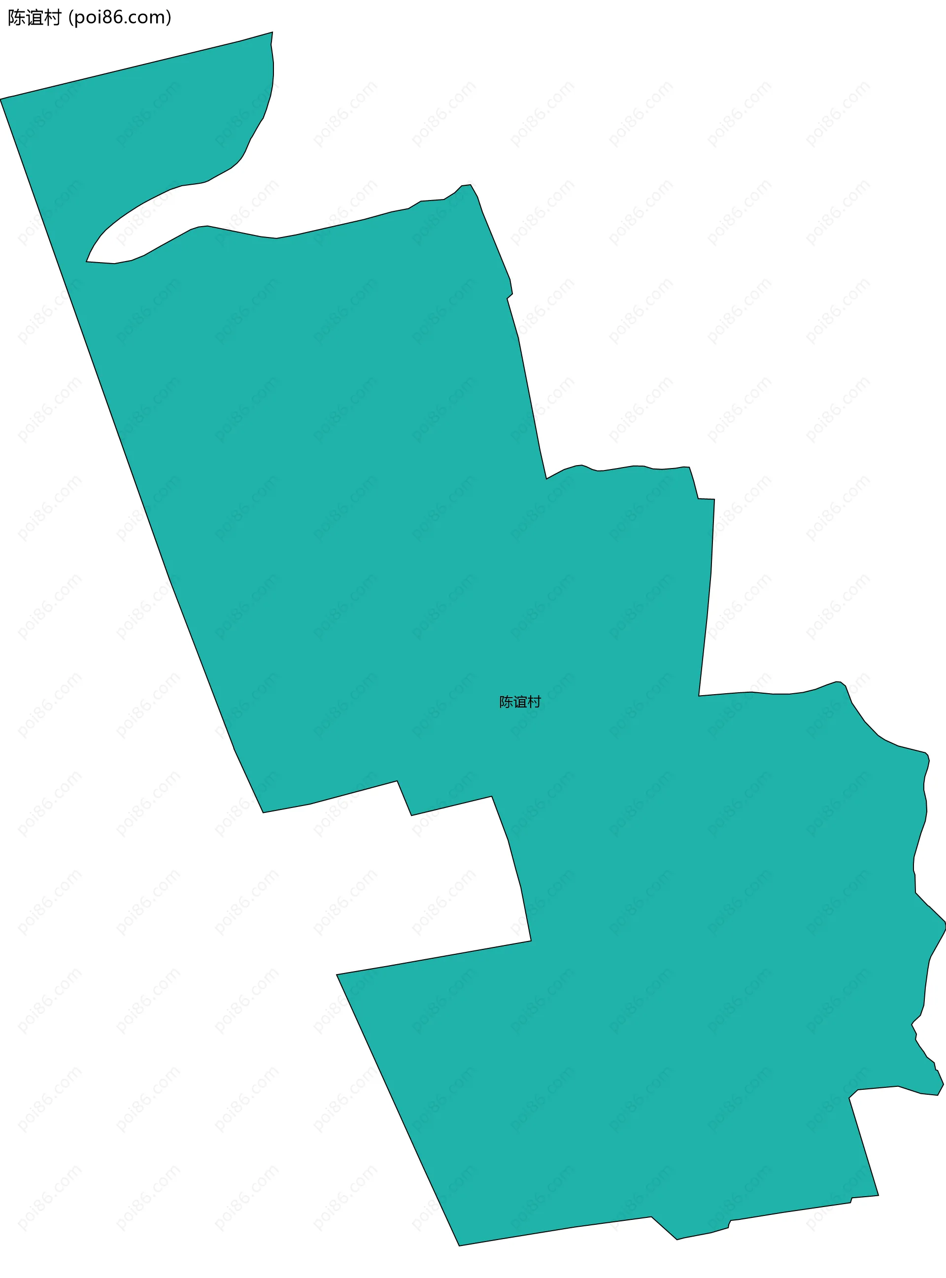 陈谊村边界地图