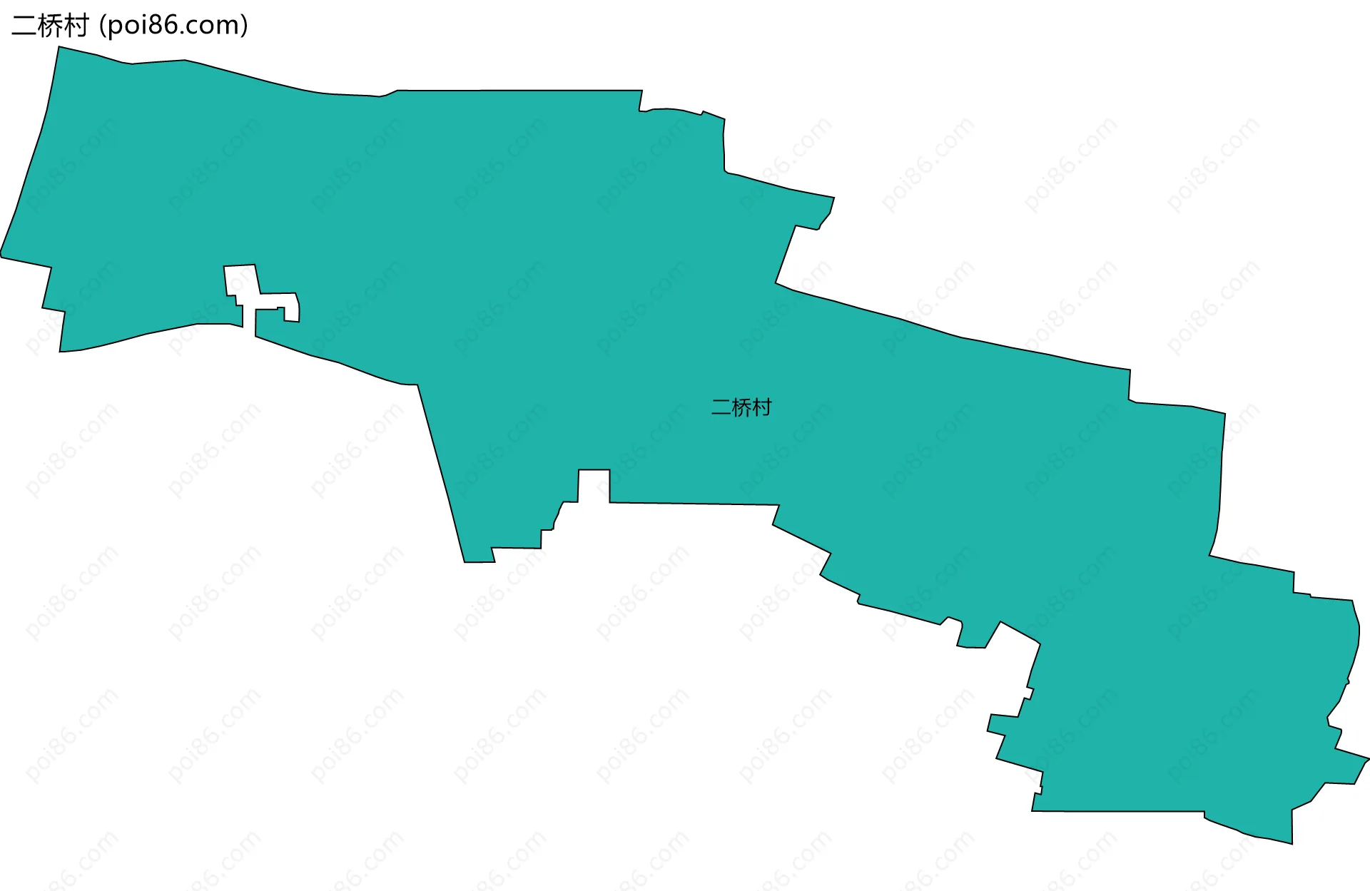 二桥村边界地图