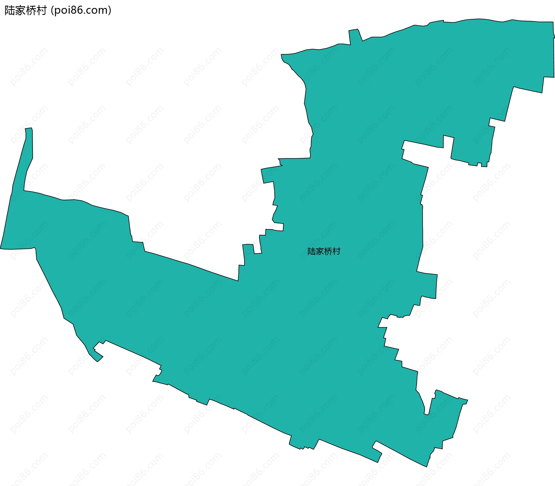 陆家桥村边界地图
