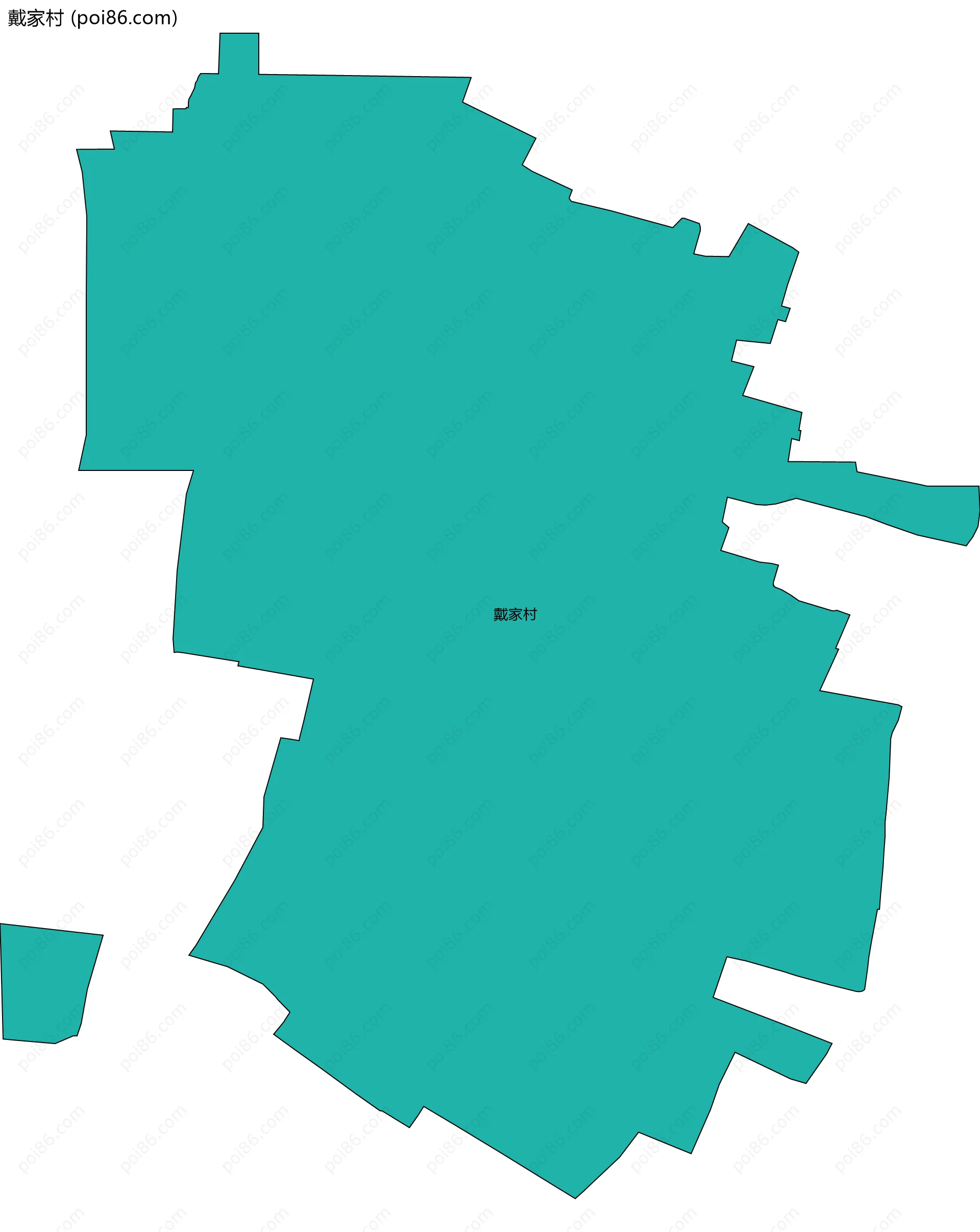 戴家村边界地图