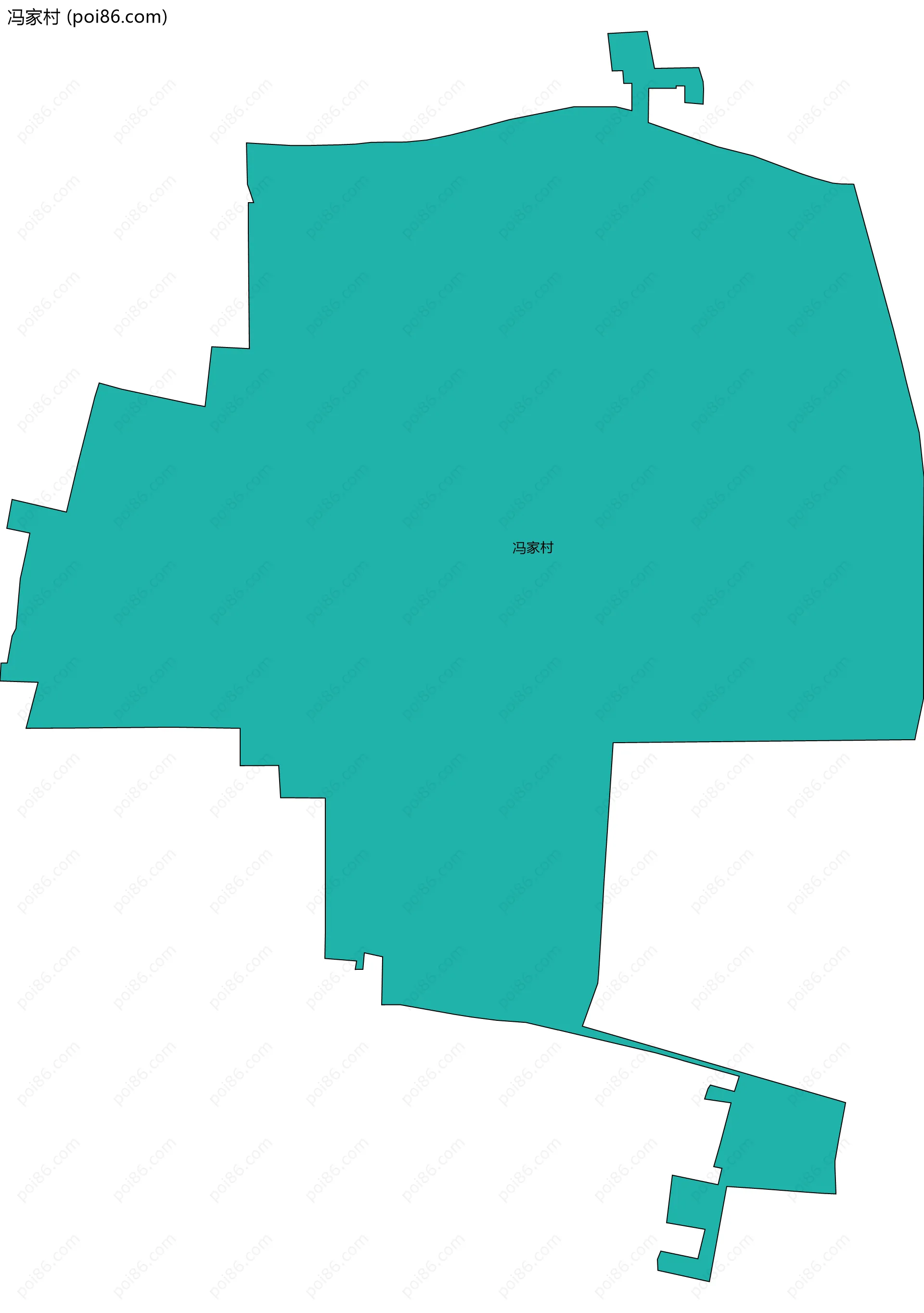 冯家村边界地图