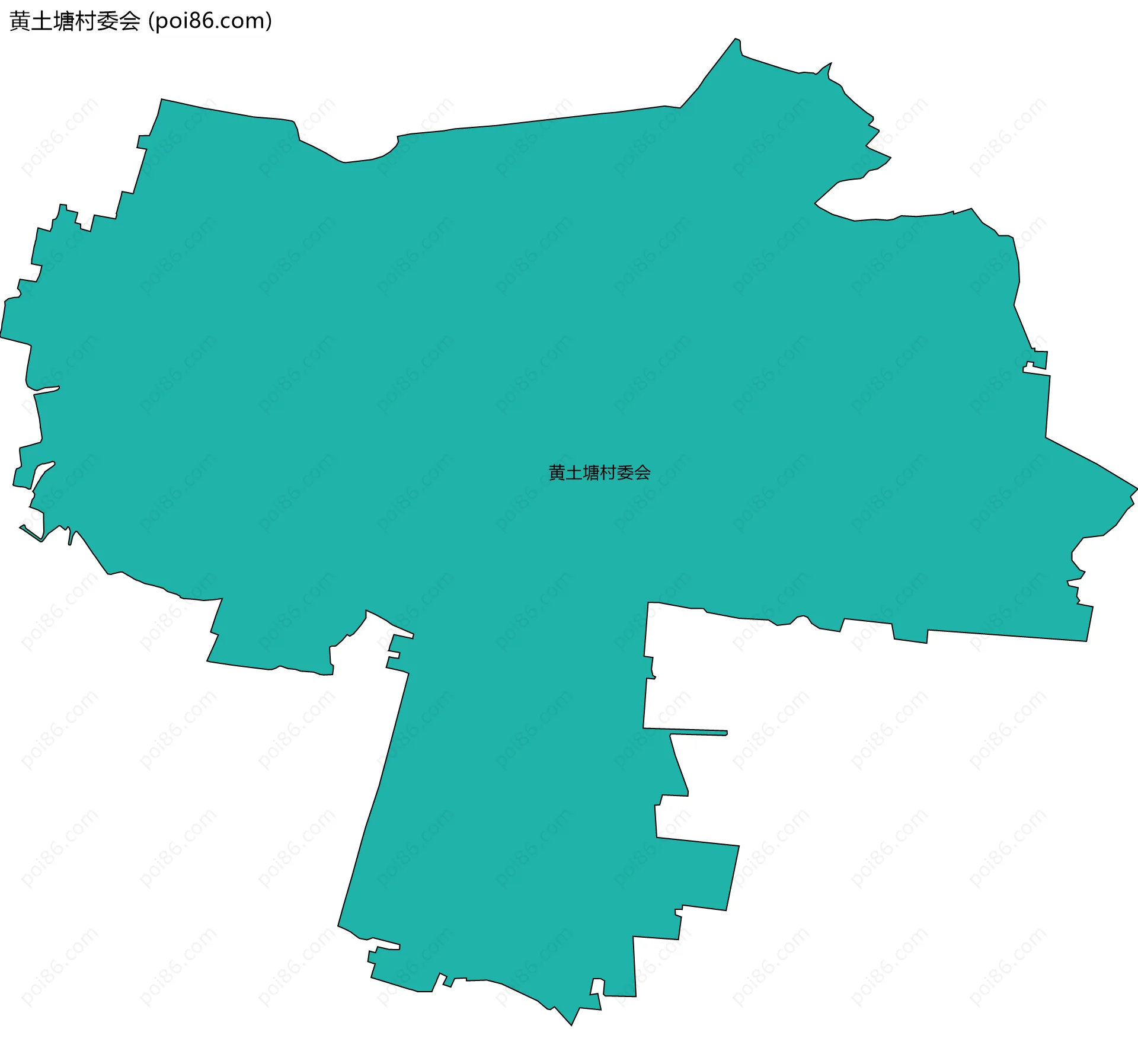 黄土塘村委会边界地图
