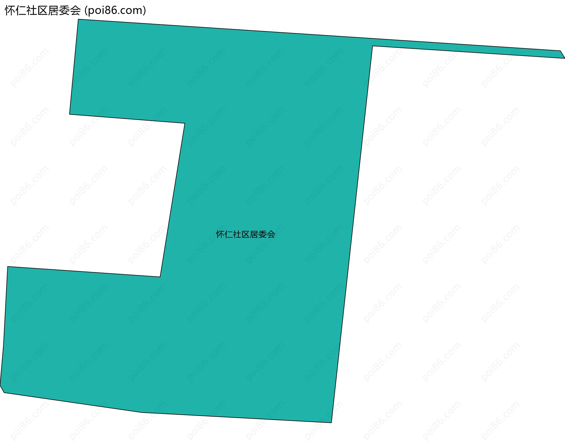 怀仁社区居委会边界地图