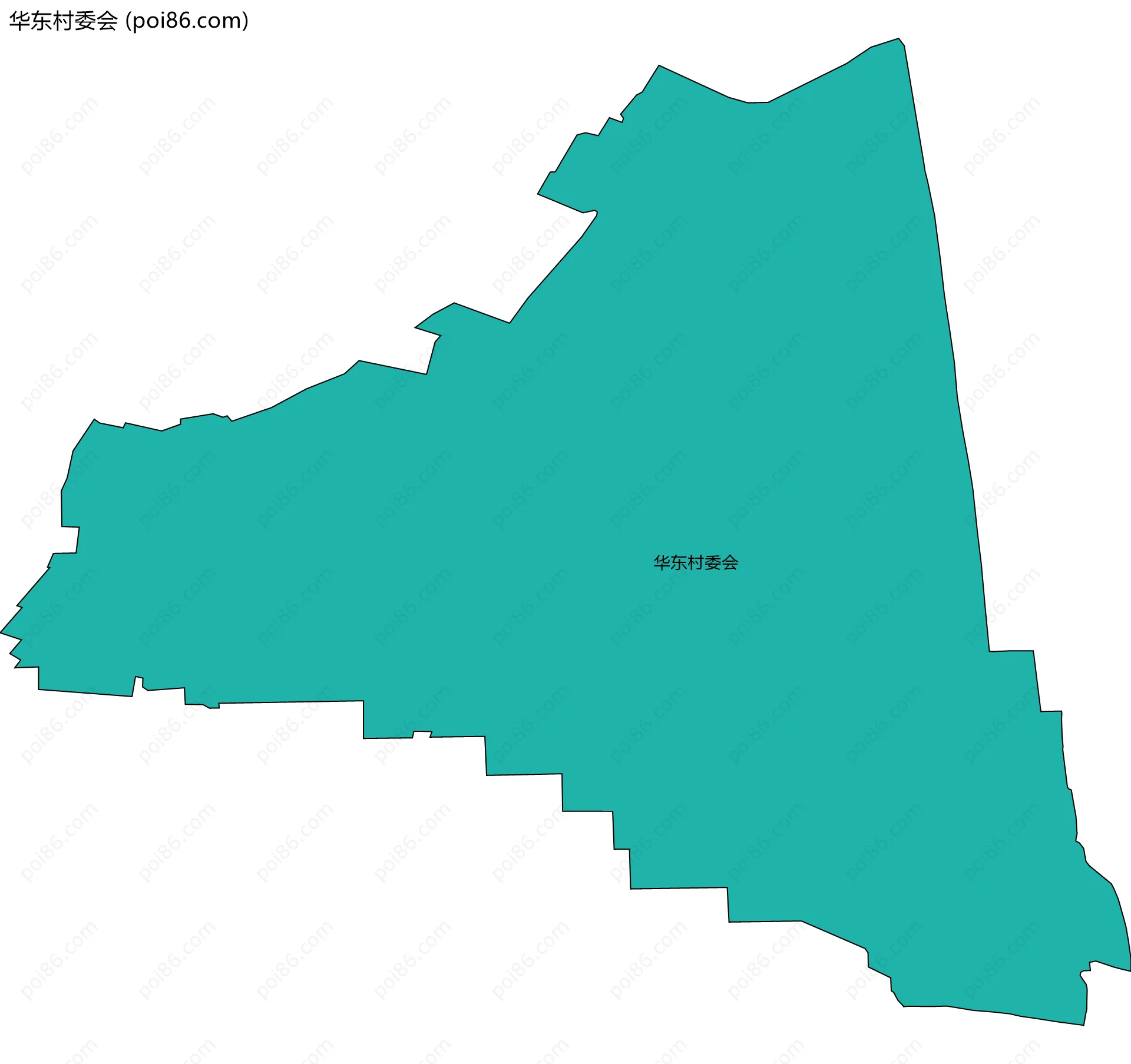 华东村委会边界地图