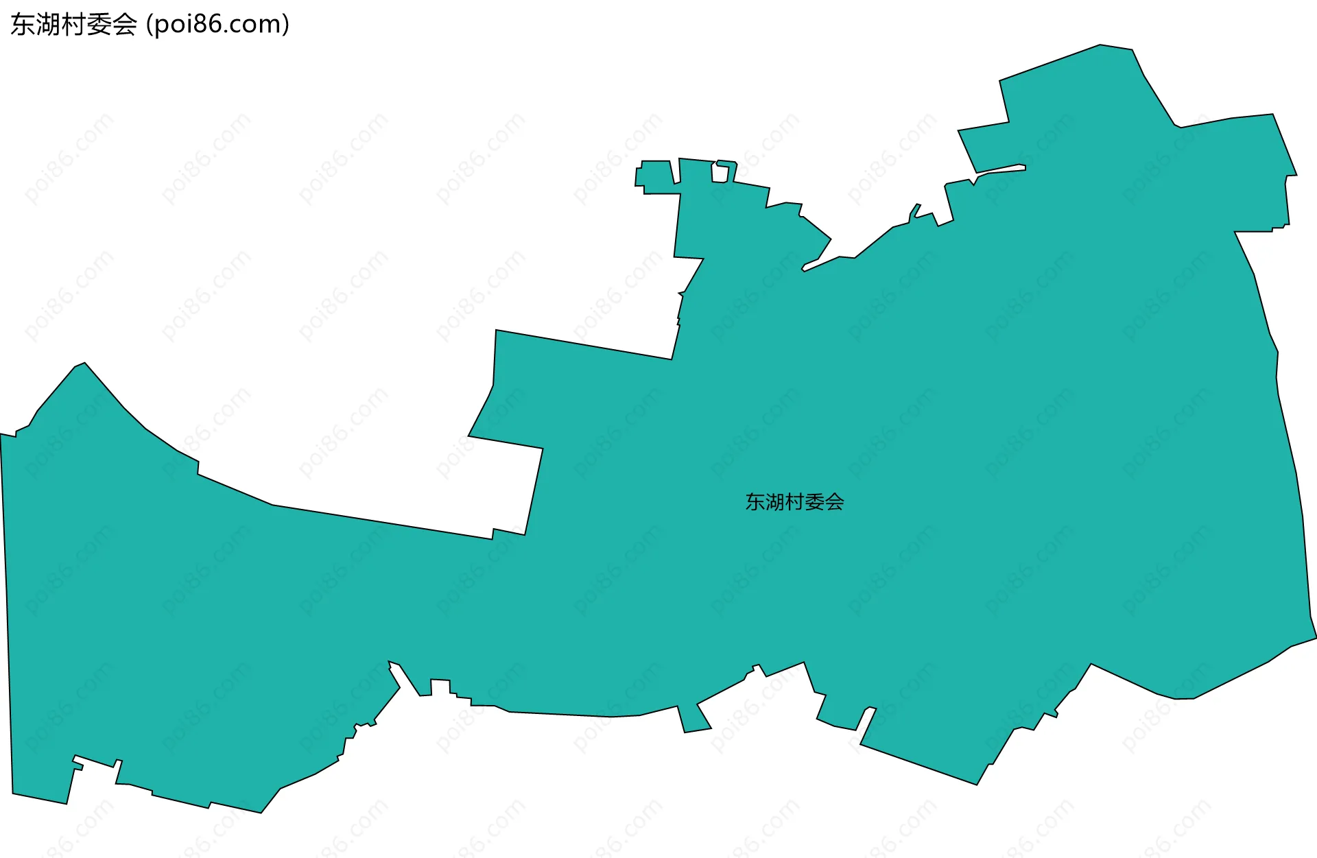 东湖村委会边界地图