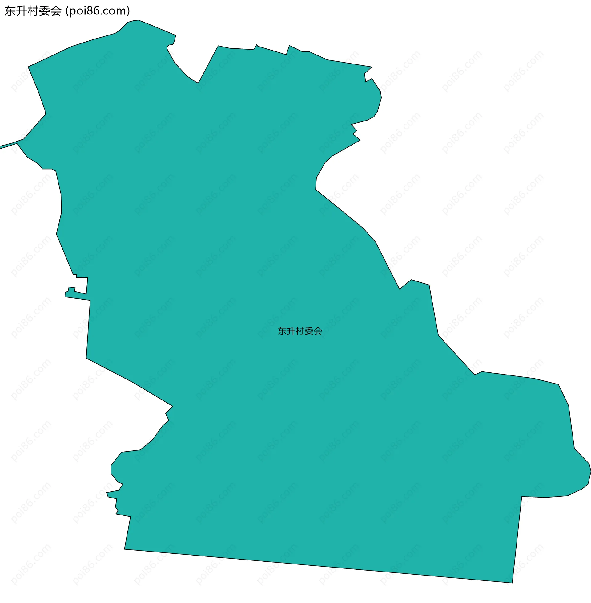 东升村委会边界地图