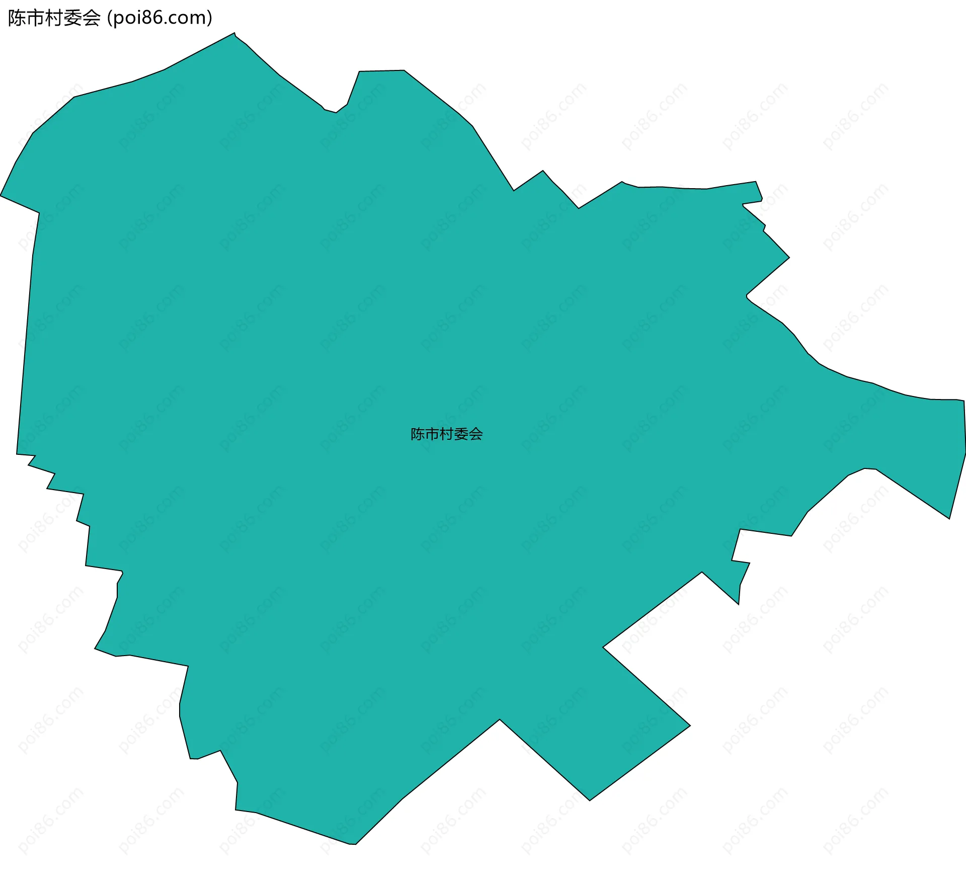 陈市村委会边界地图