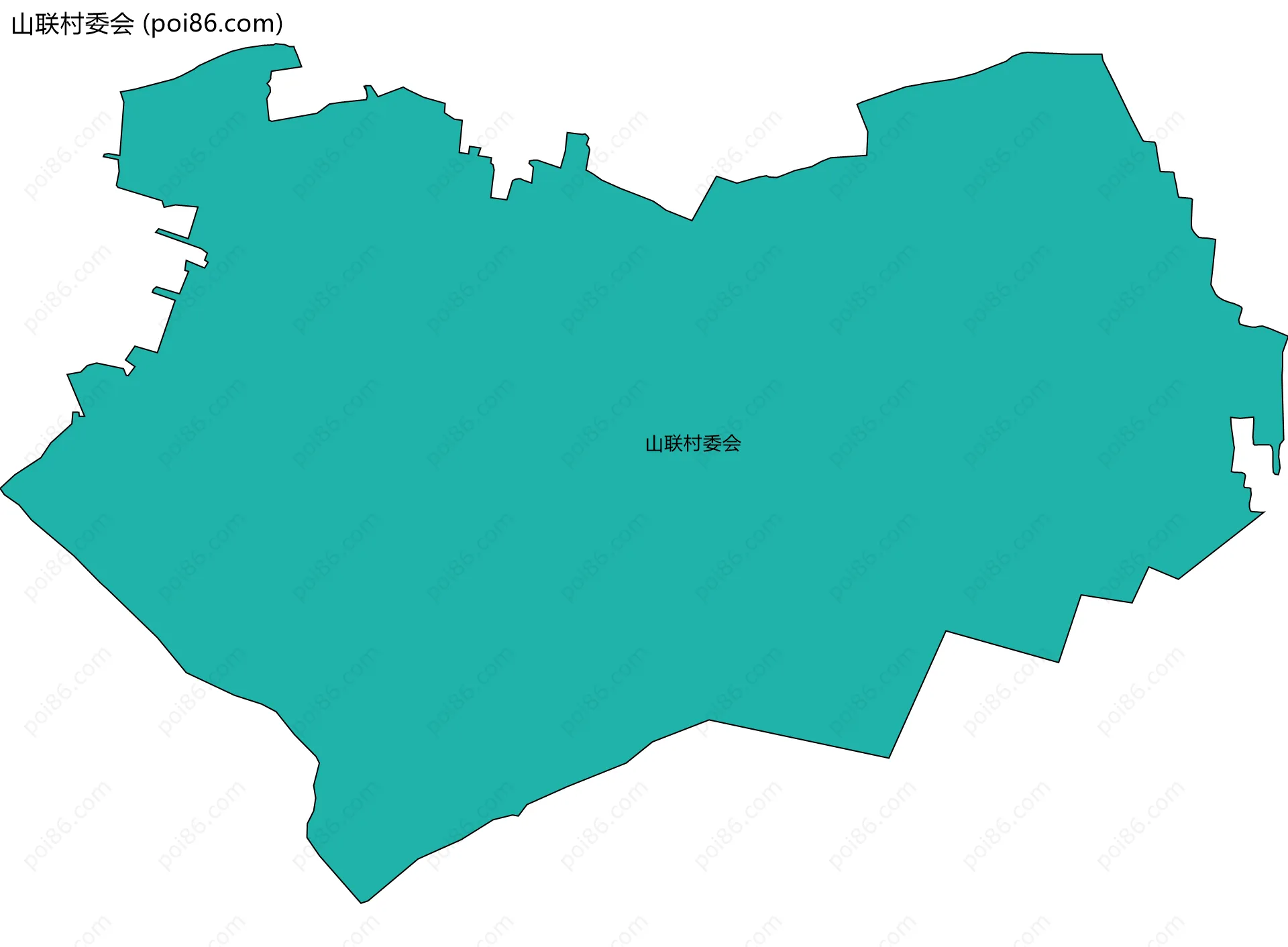 山联村委会边界地图
