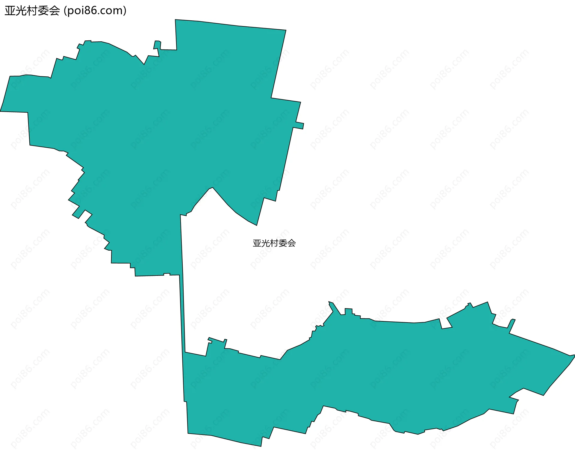 亚光村委会边界地图