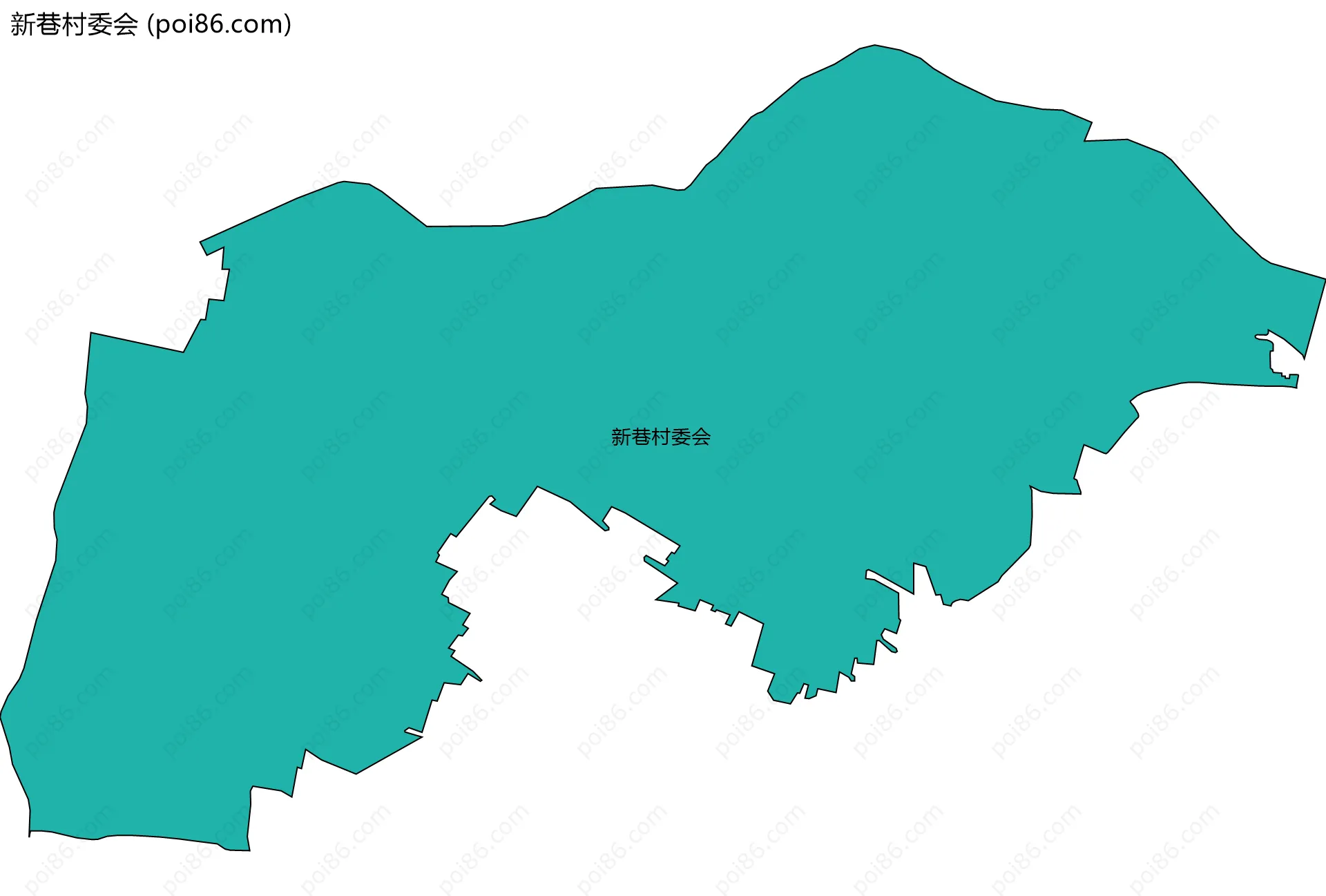 新巷村委会边界地图
