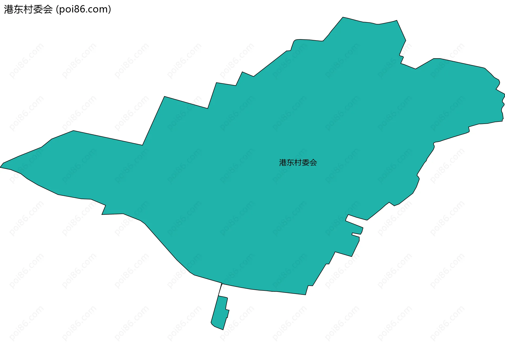 港东村委会边界地图