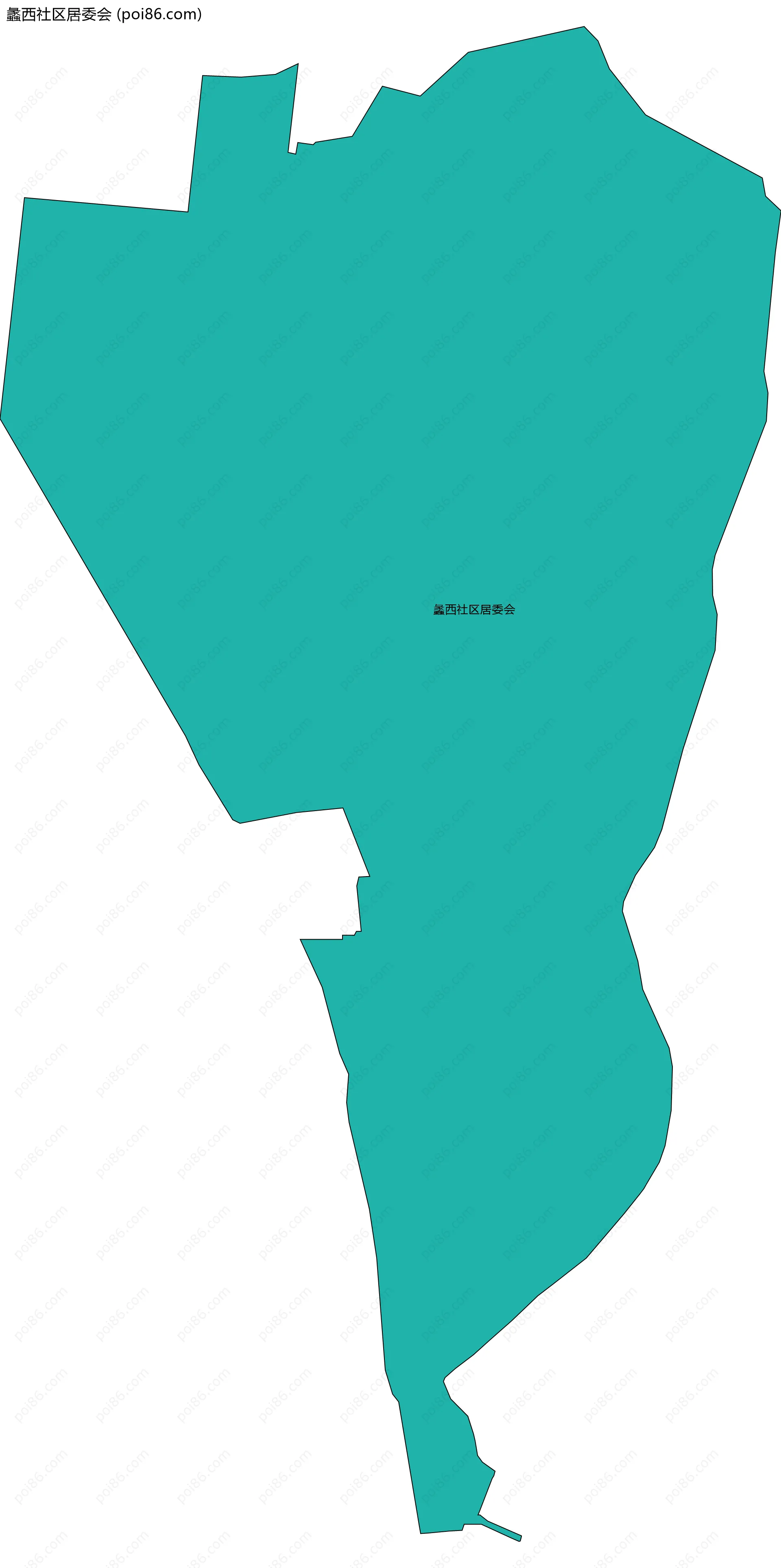 蠡西社区居委会边界地图