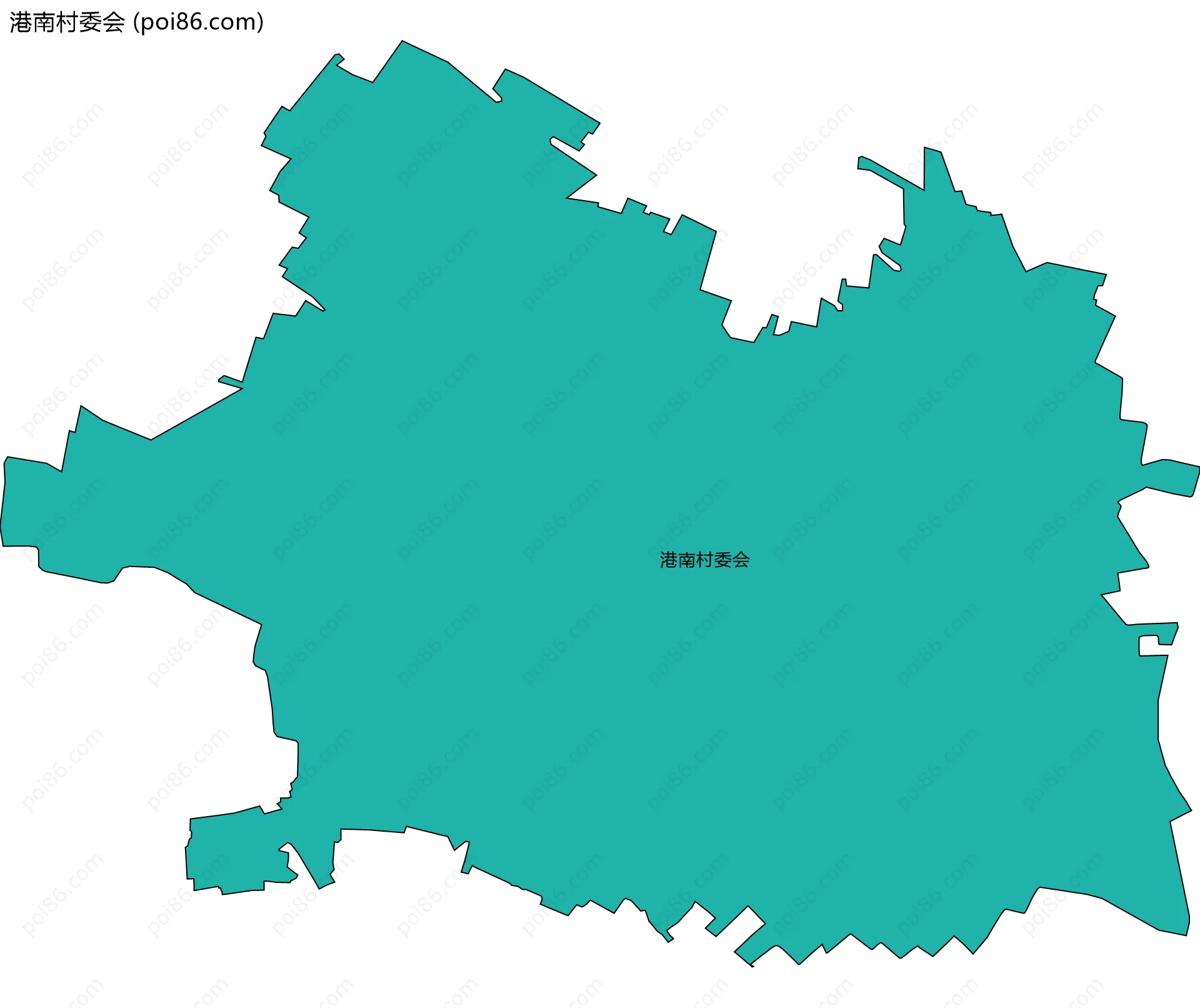 港南村委会边界地图