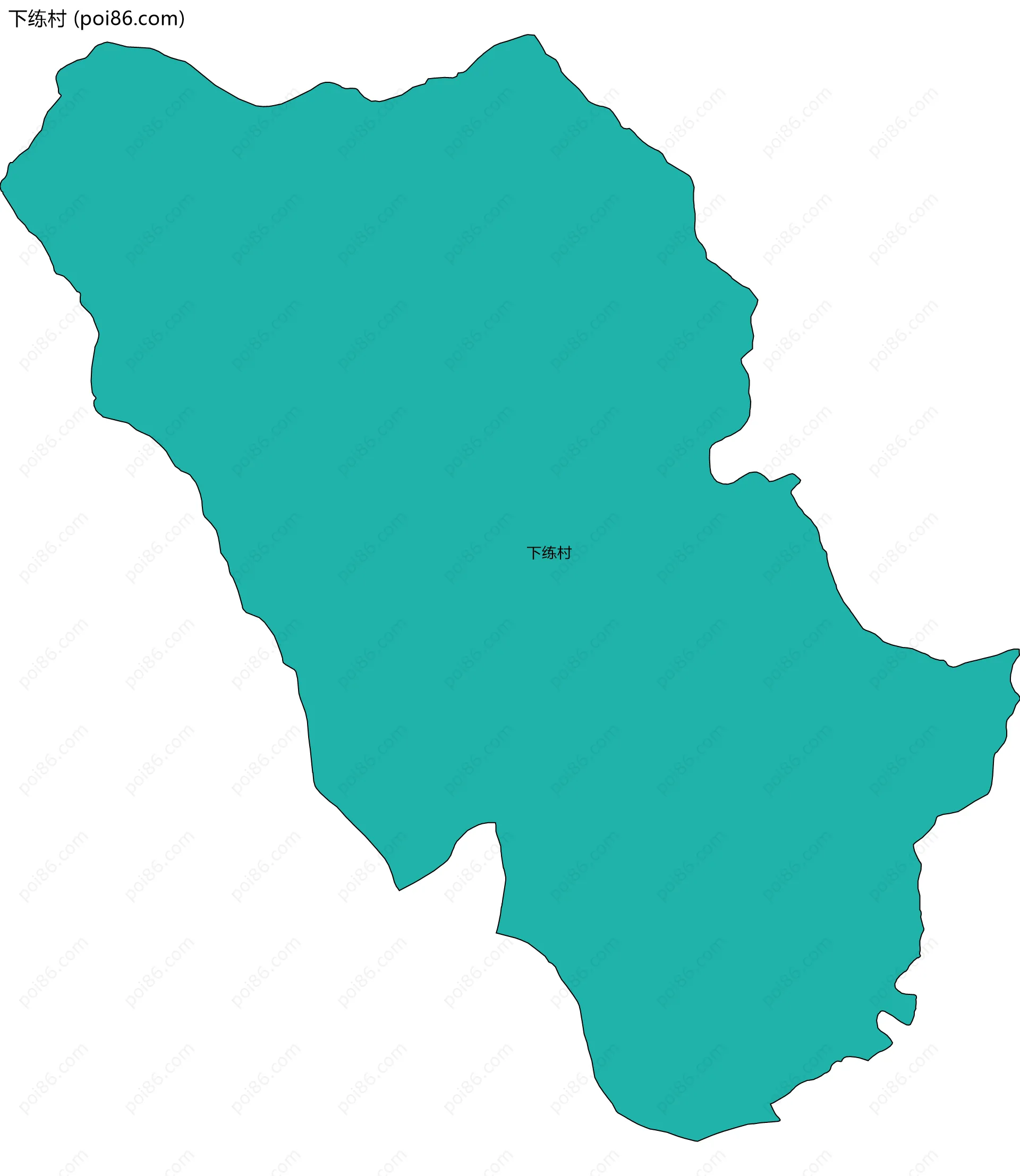 下练村边界地图