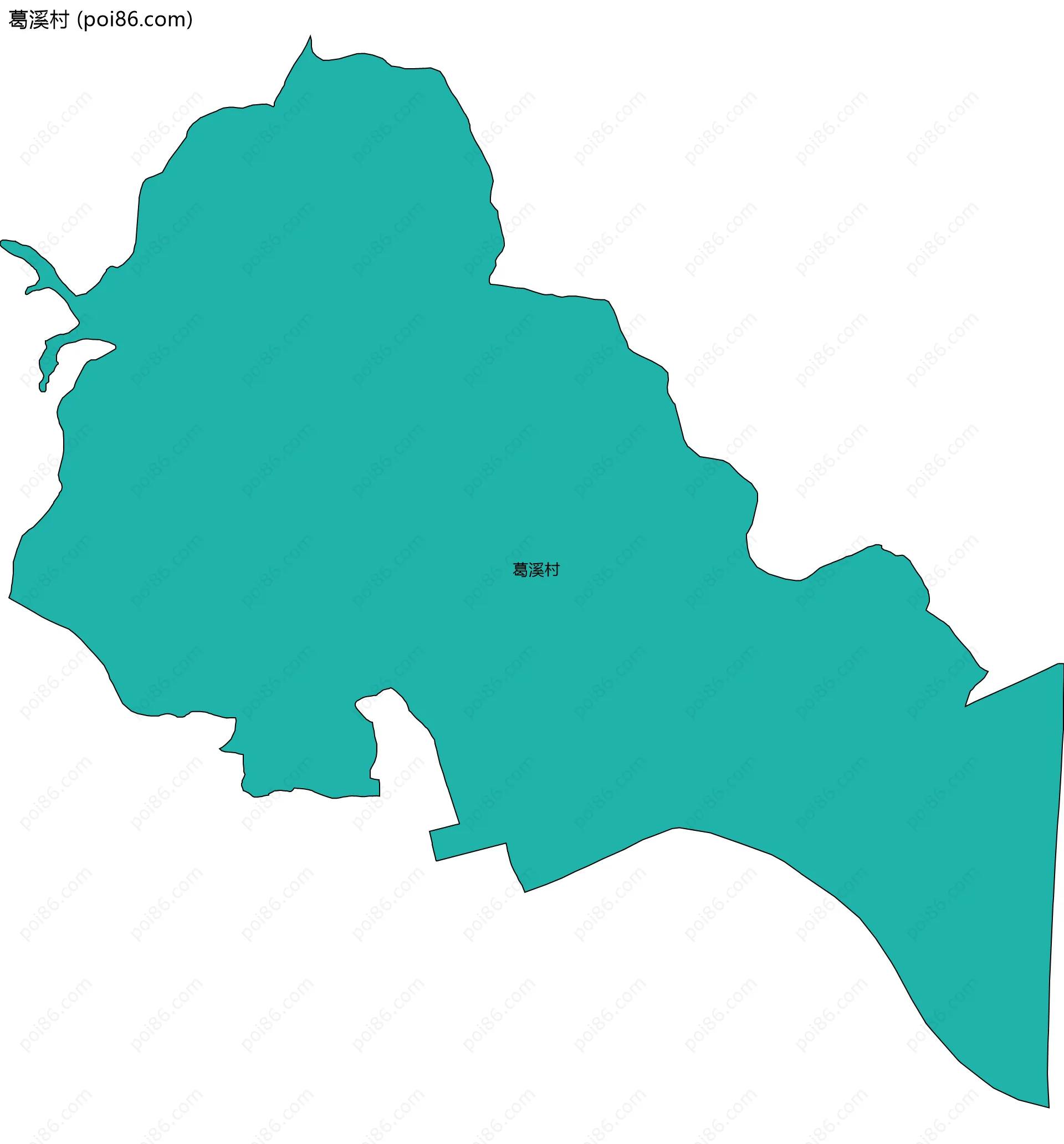 葛溪村边界地图