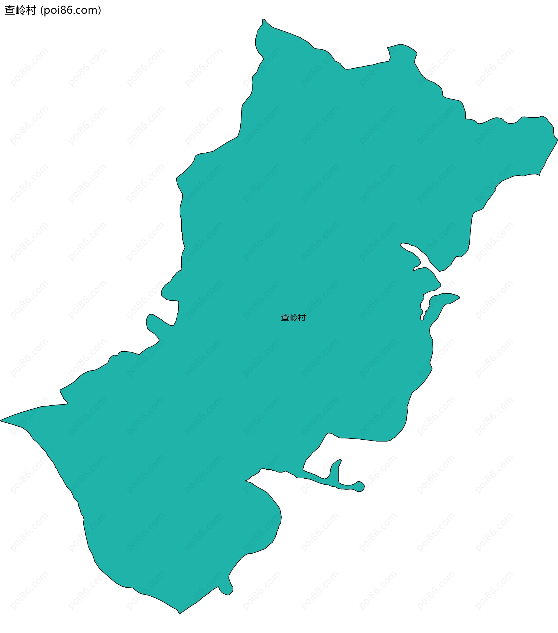 查岭村边界地图