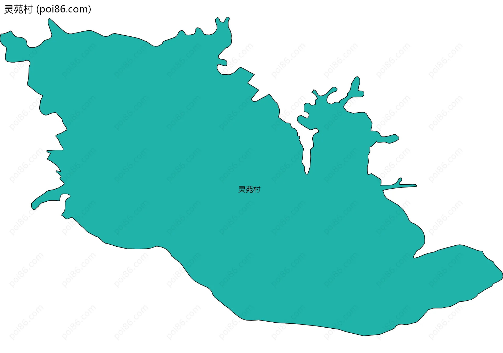 灵苑村边界地图