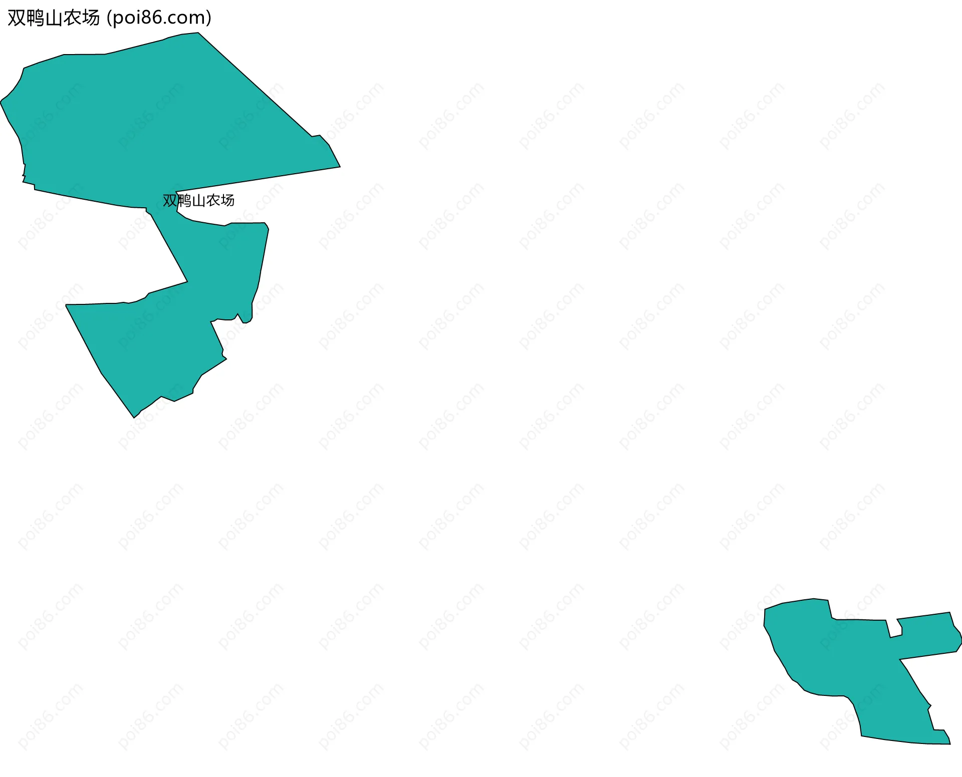双鸭山农场边界地图