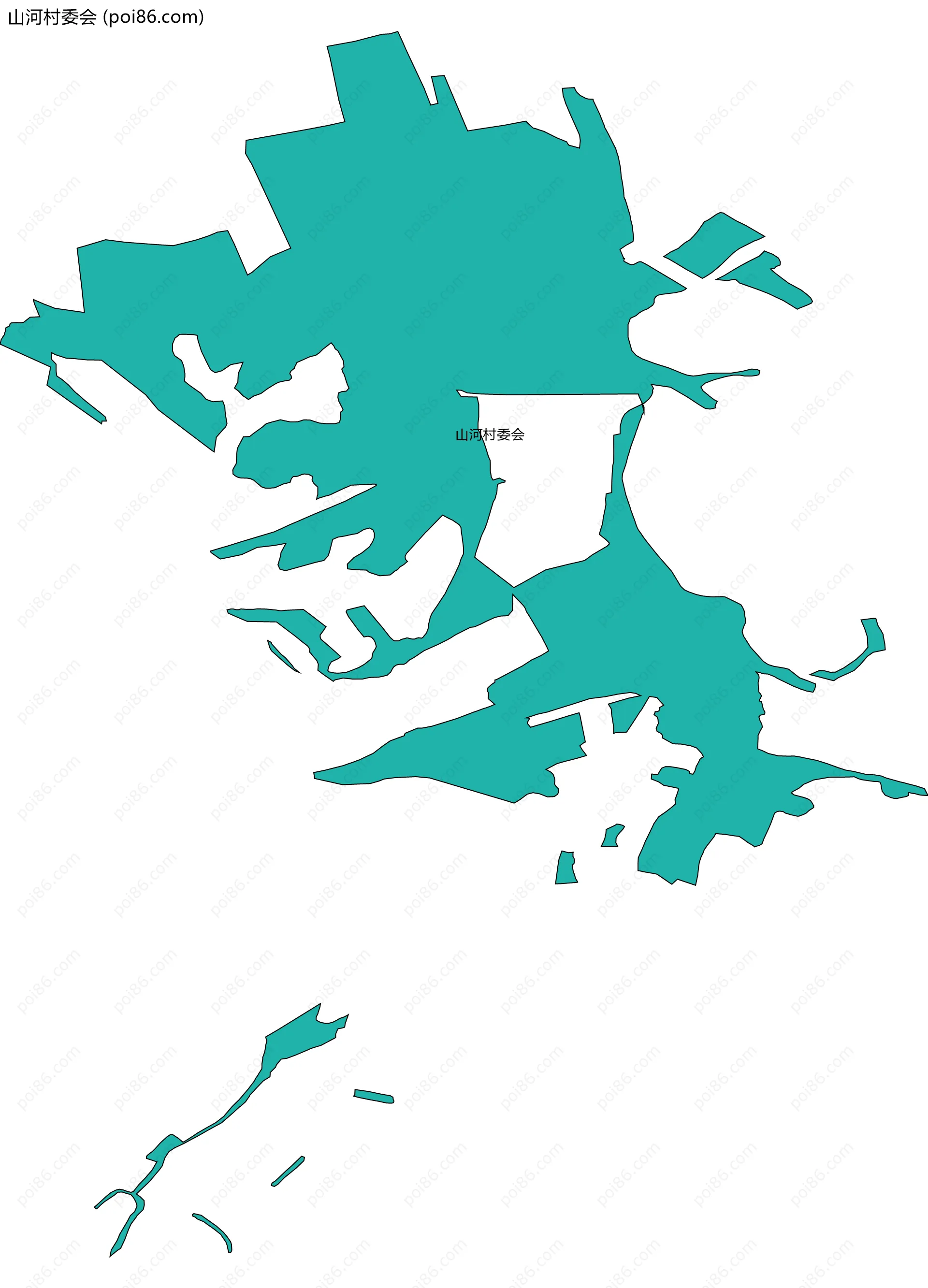 山河村委会边界地图