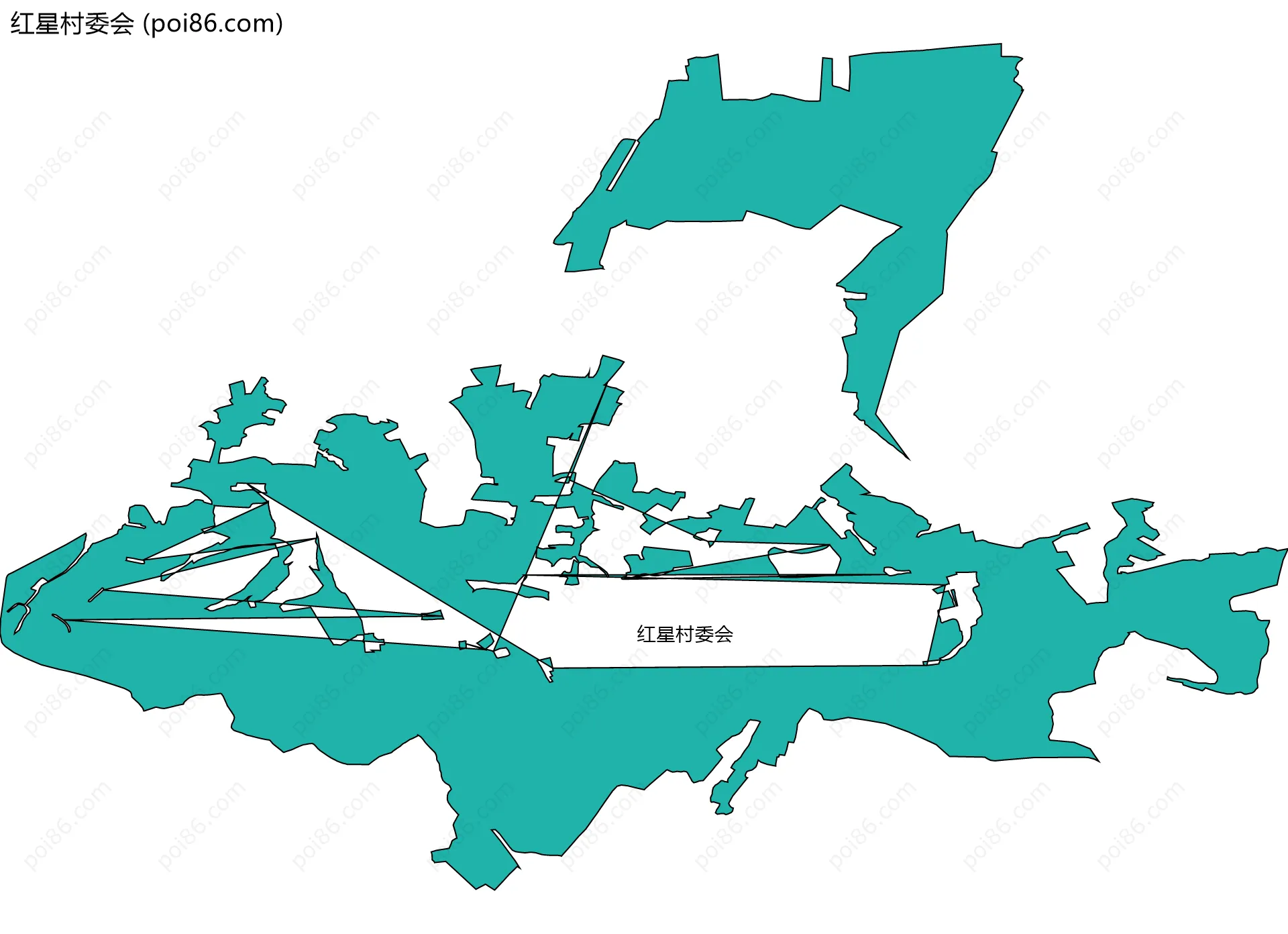 红星村委会边界地图