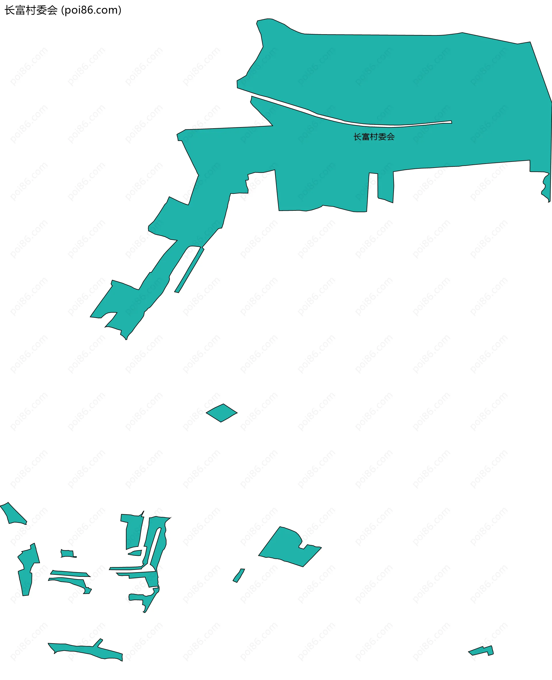 长富村委会边界地图