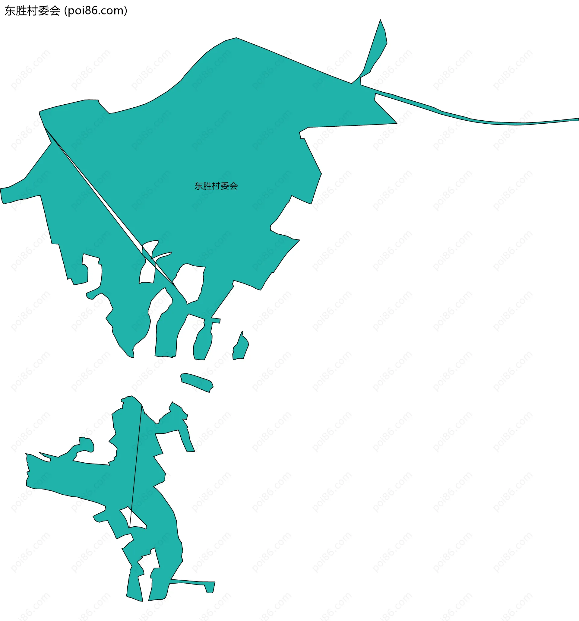 东胜村委会边界地图