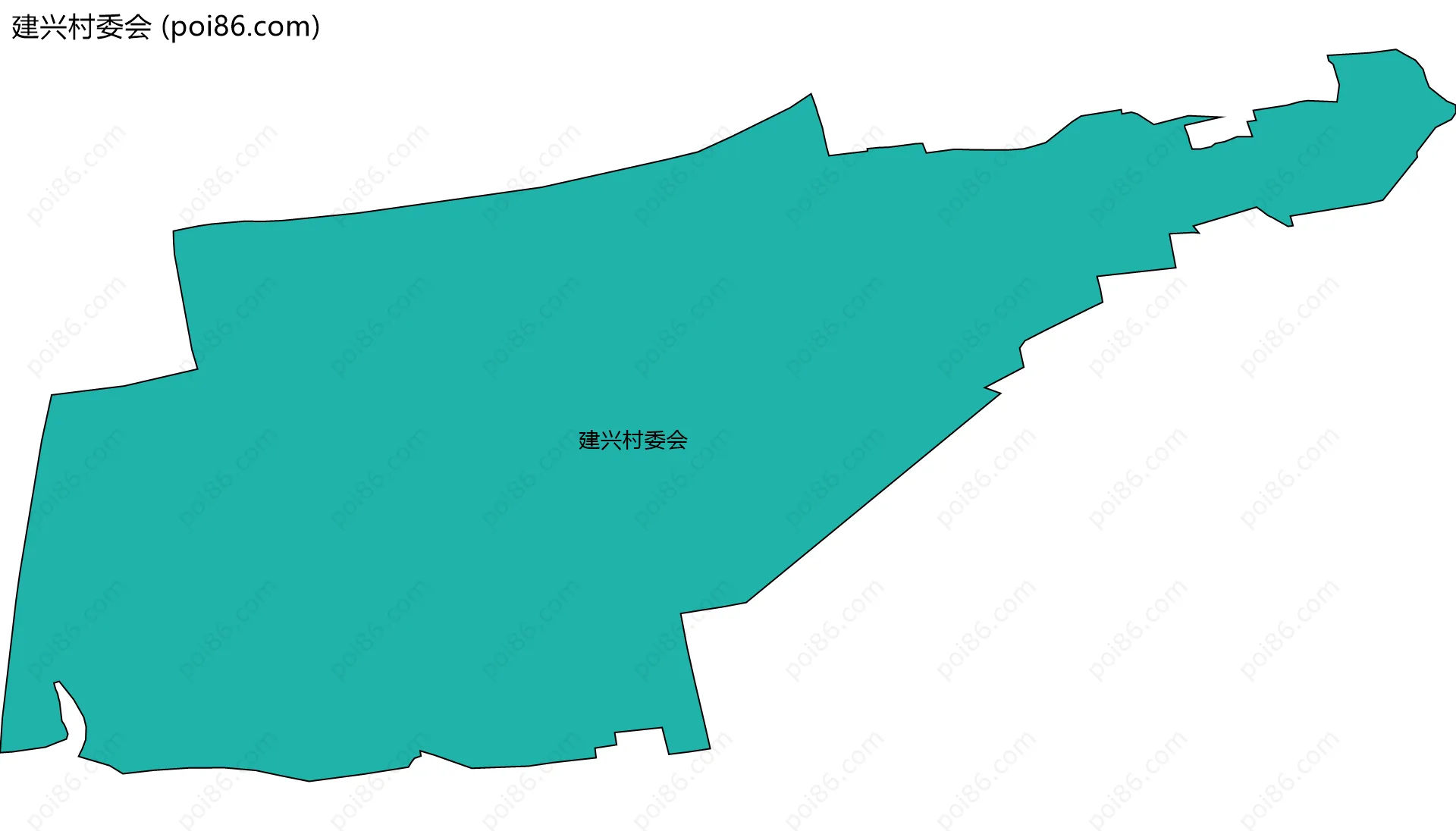 建兴村委会边界地图