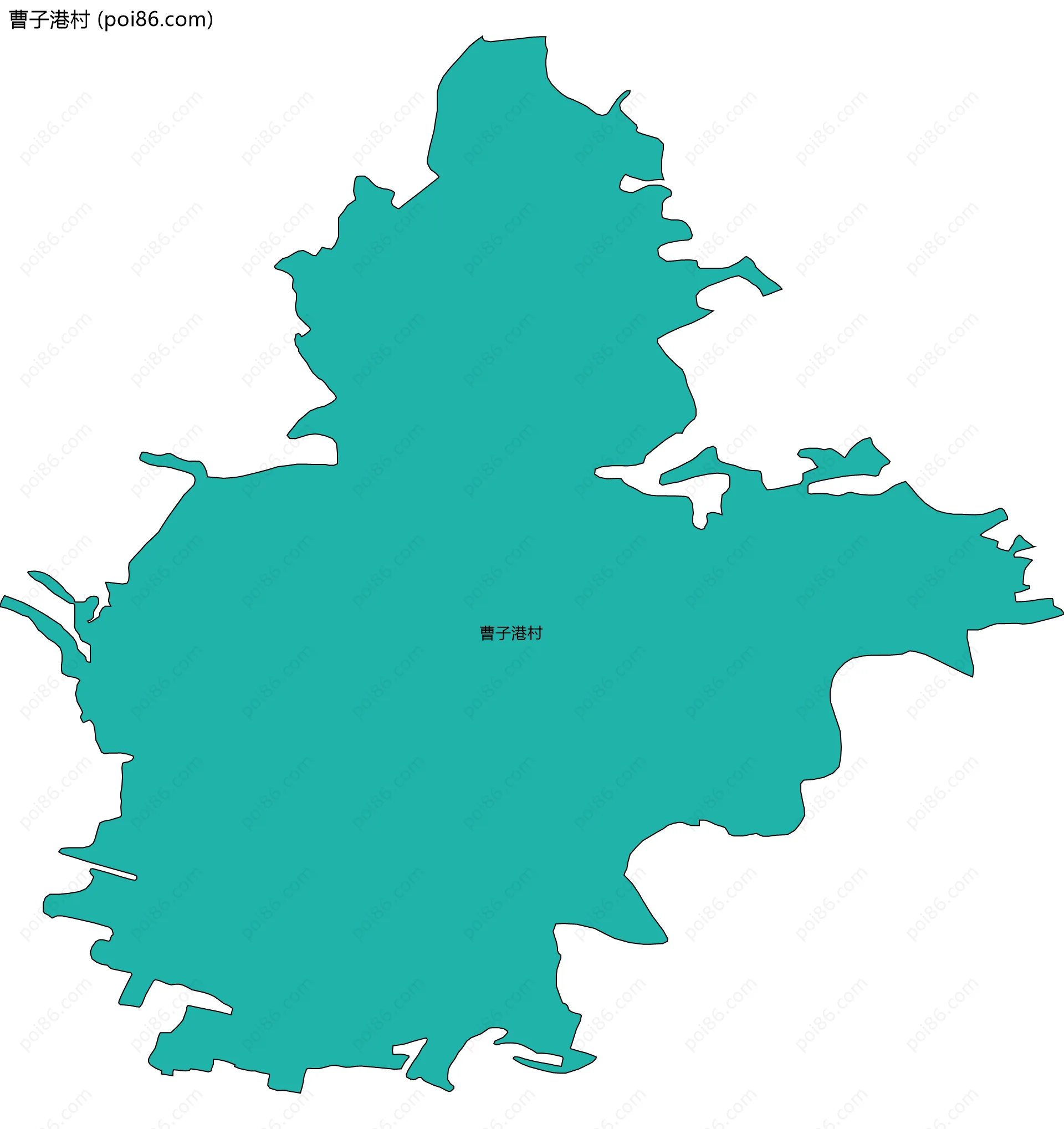 曹子港村边界地图