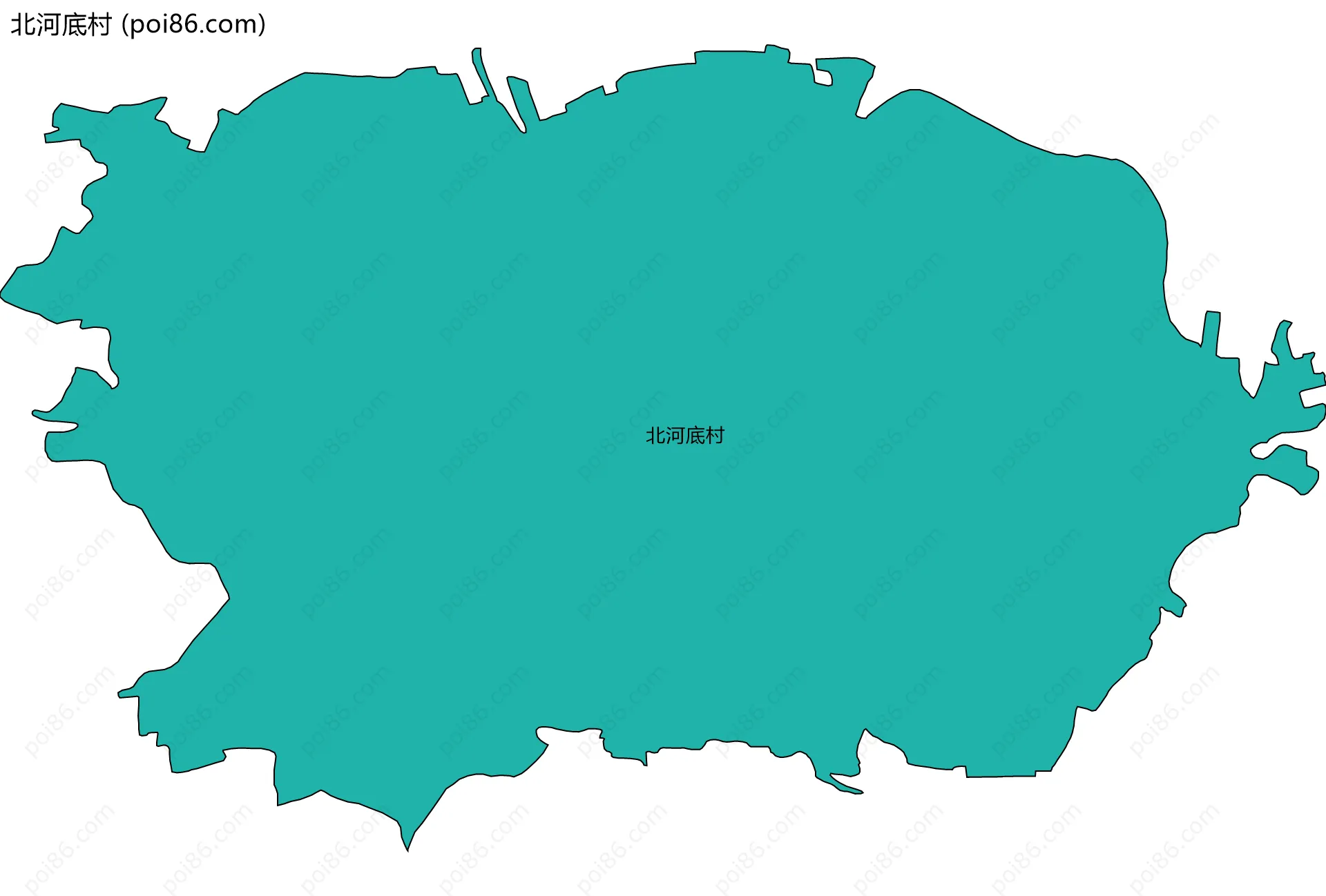 北河底村边界地图