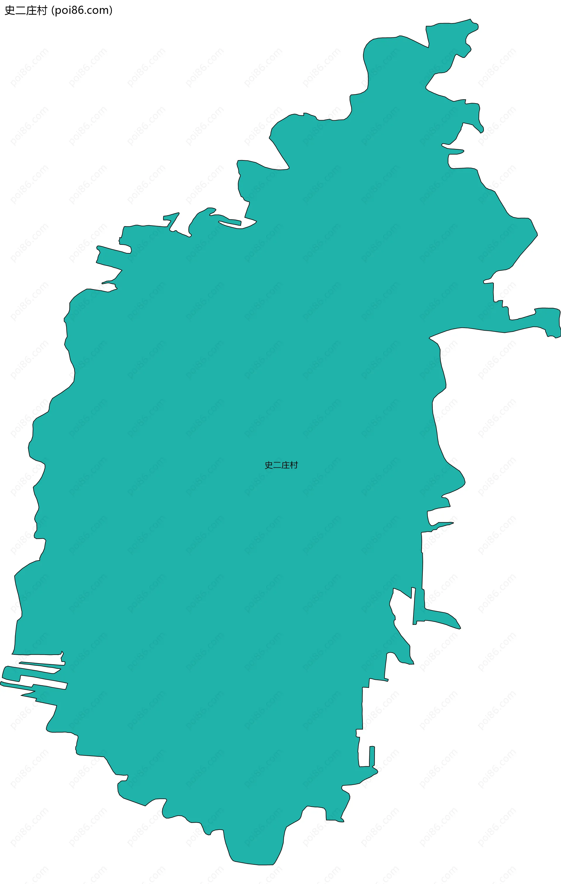 史二庄村边界地图