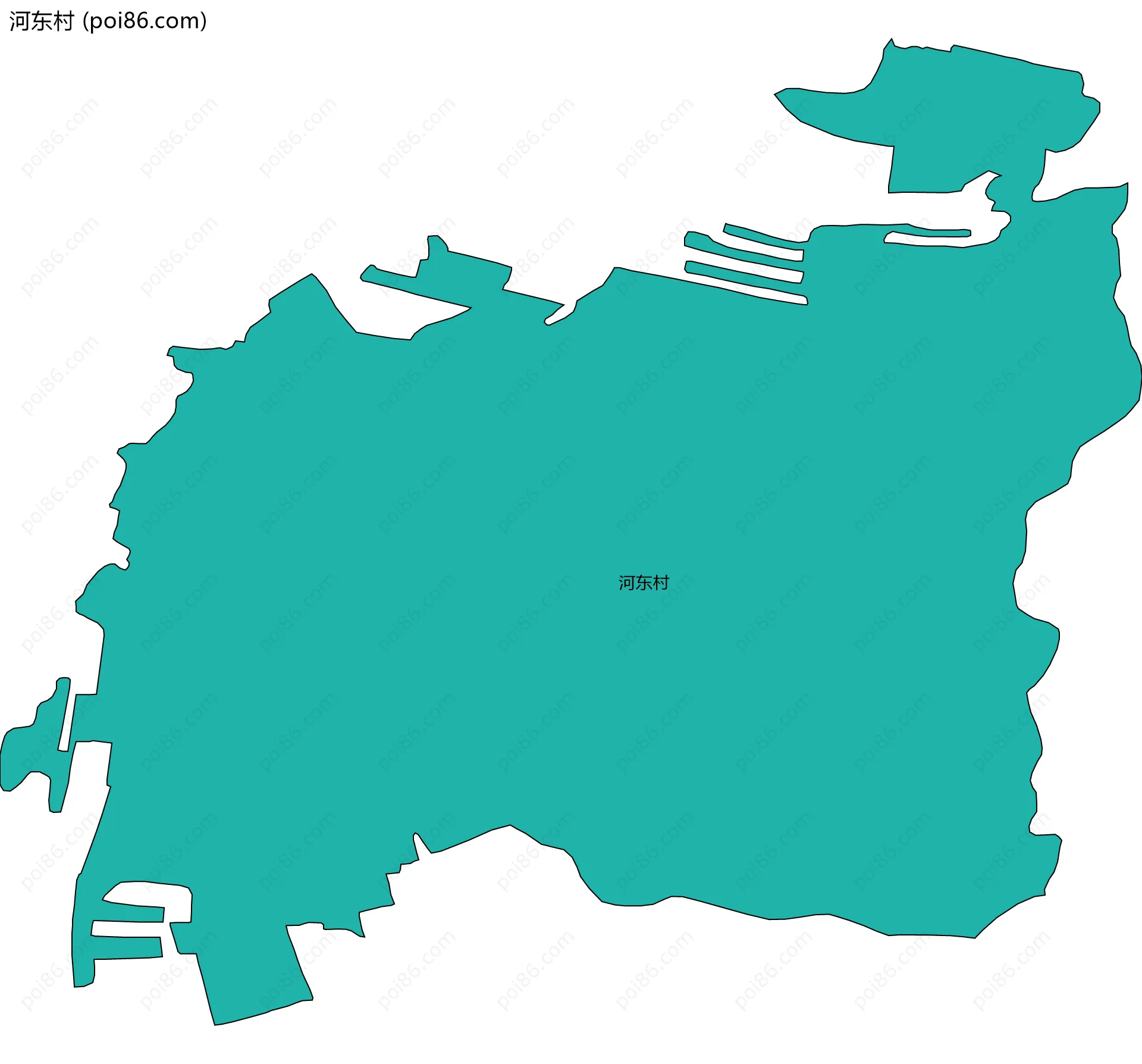 河东村边界地图