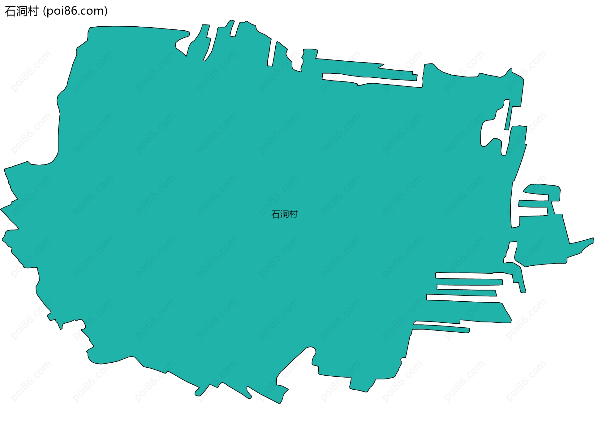 石洞村边界地图