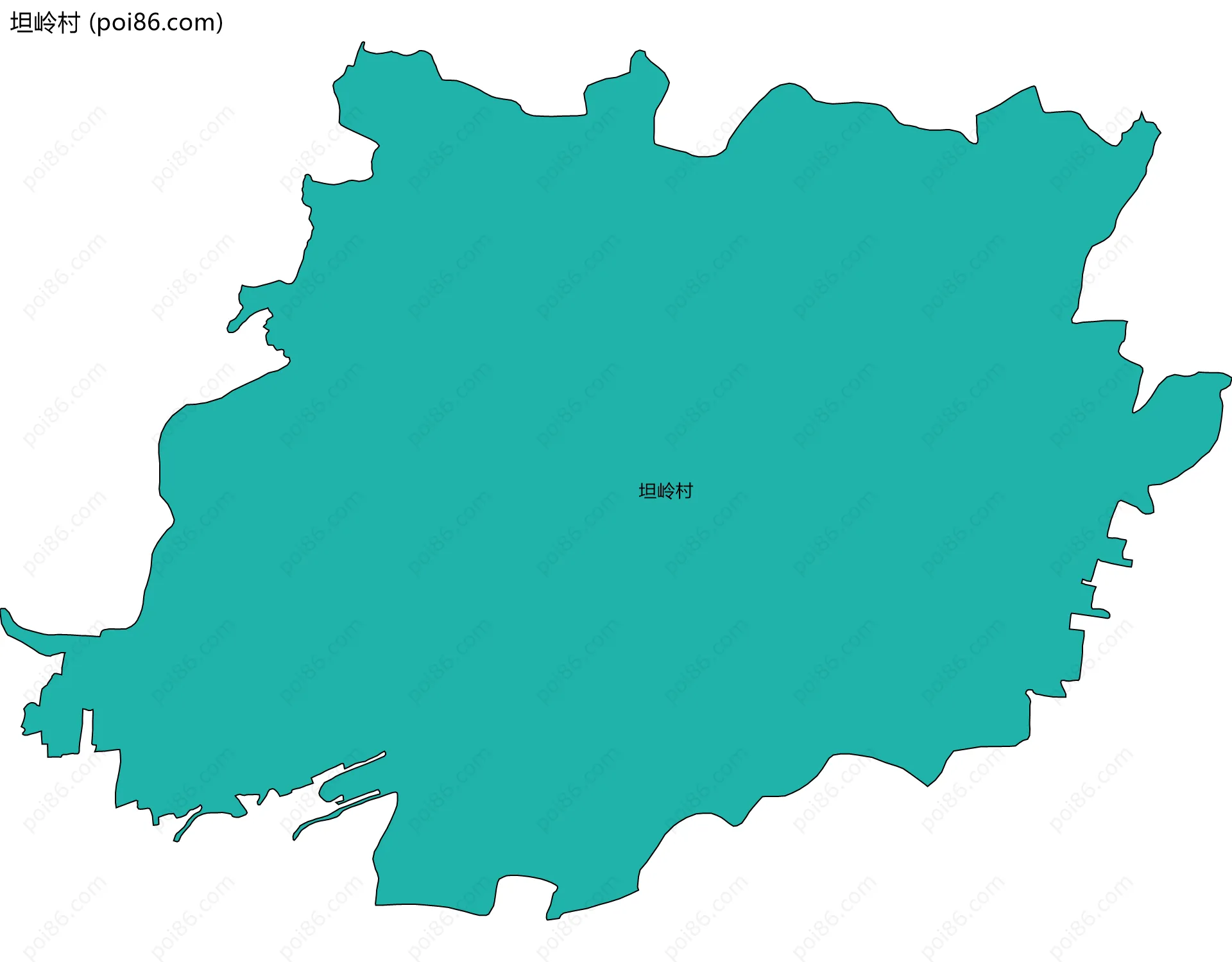 坦岭村边界地图