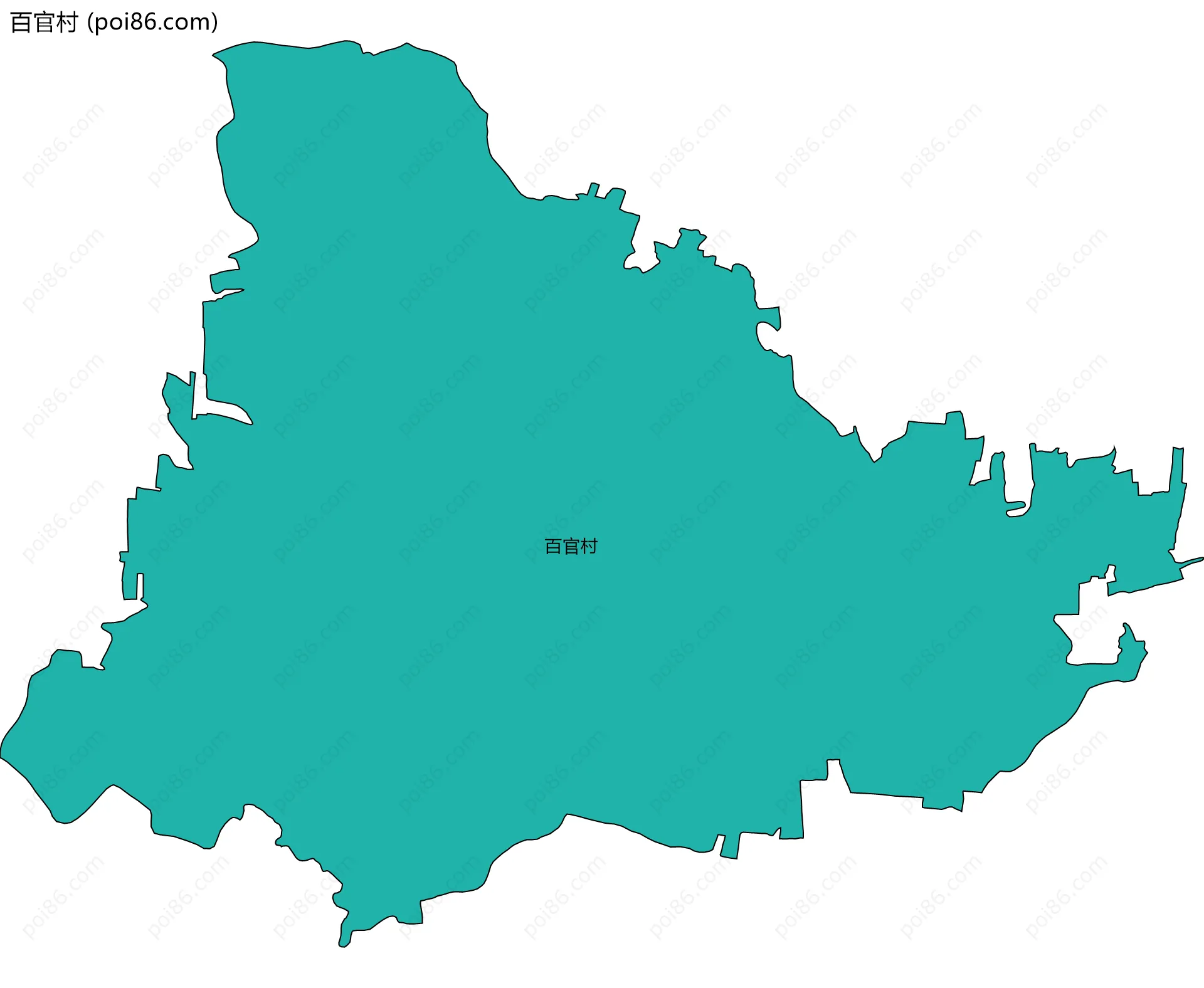 百官村边界地图