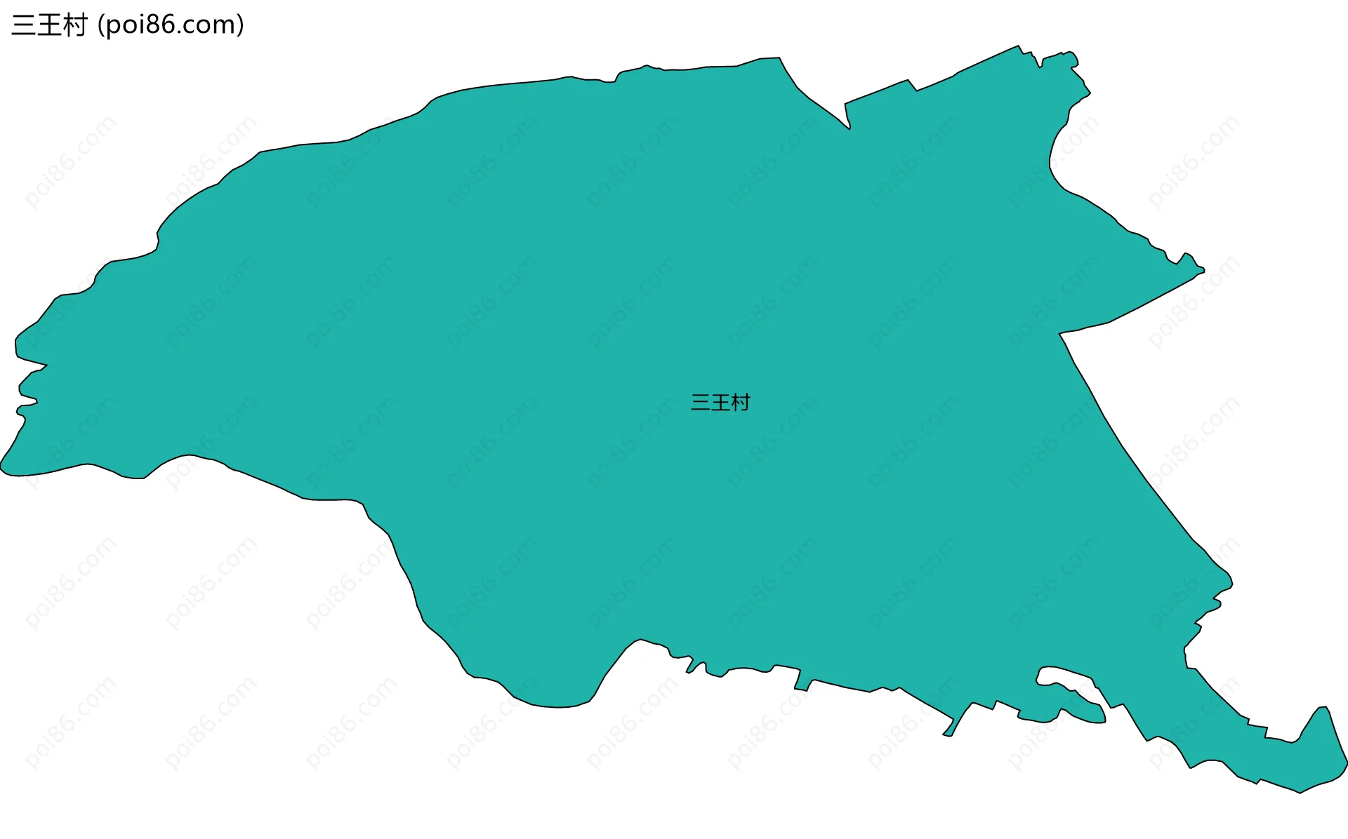 三王村边界地图