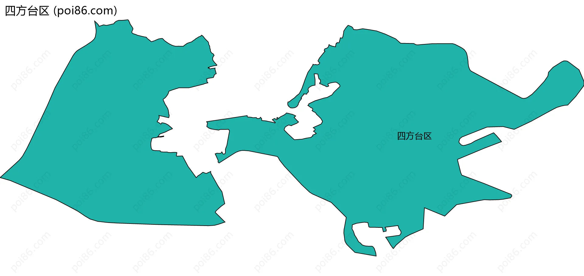 四方台区边界地图