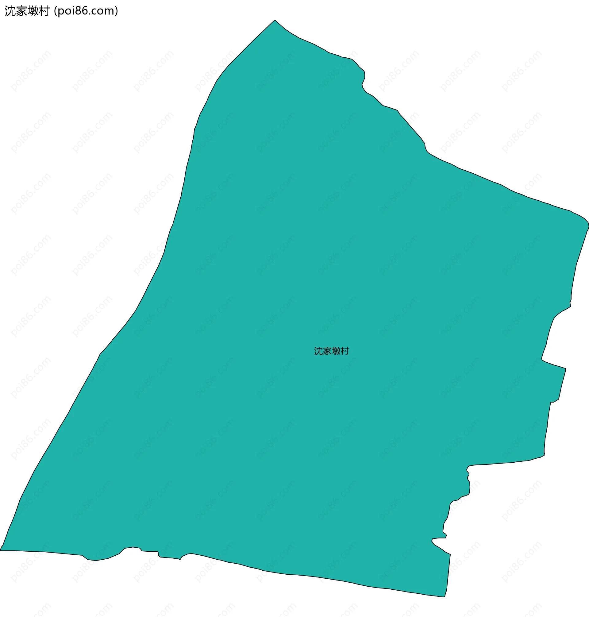 沈家墩村边界地图