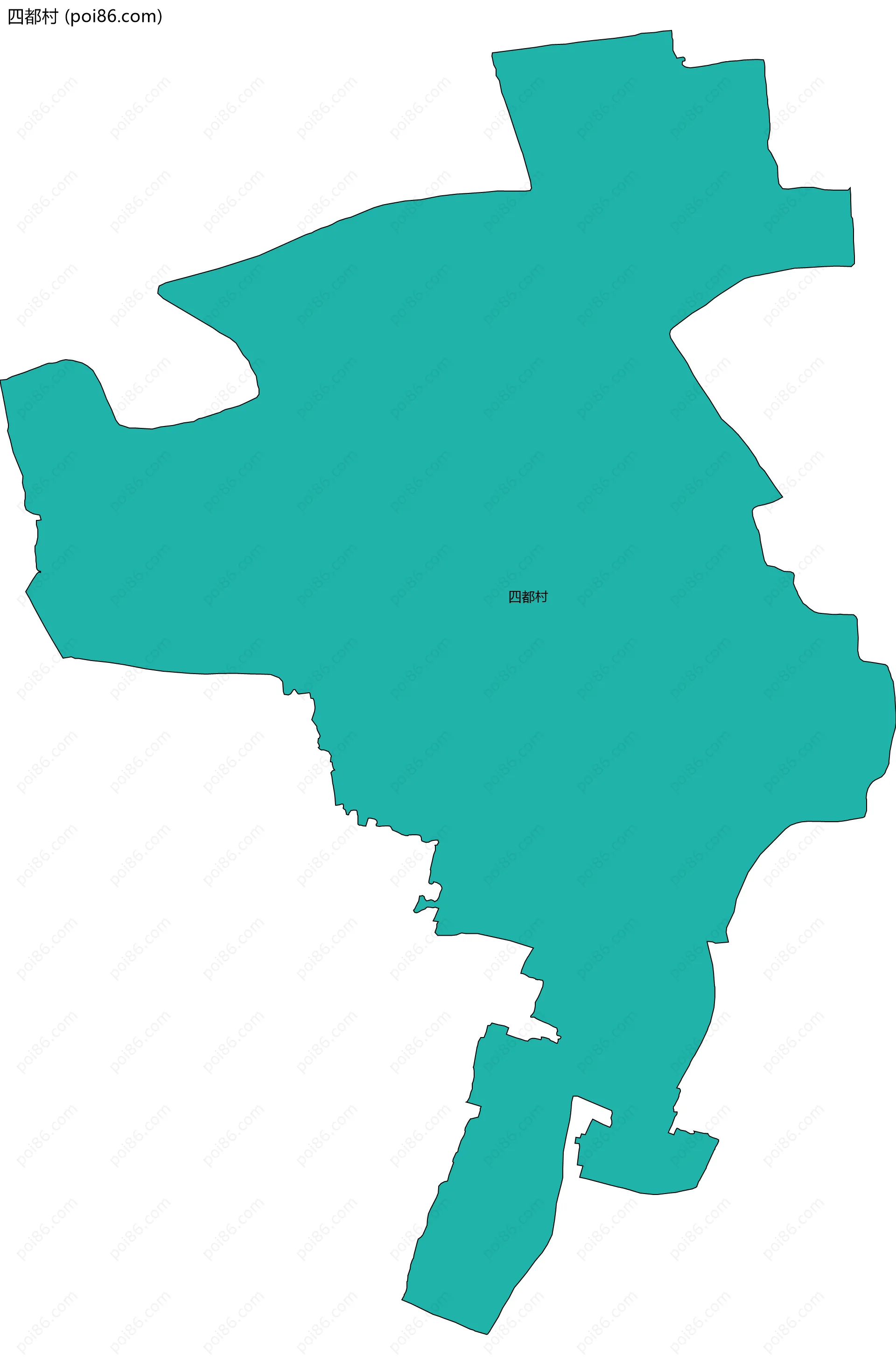 四都村边界地图