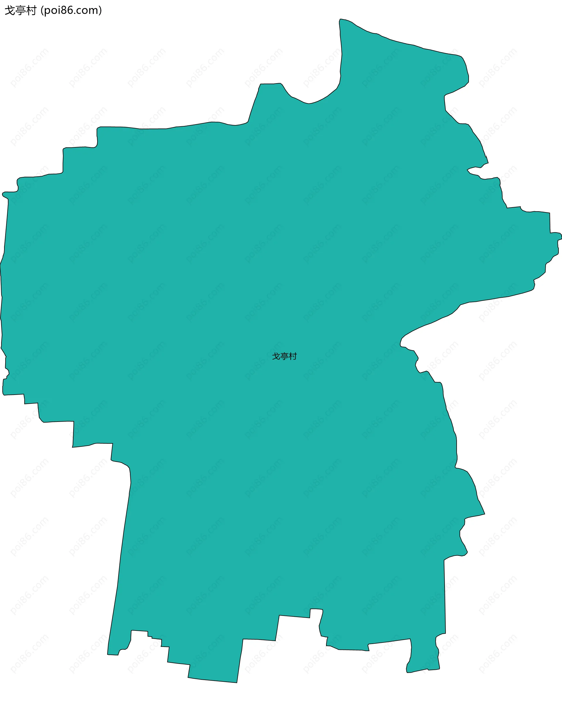 戈亭村边界地图