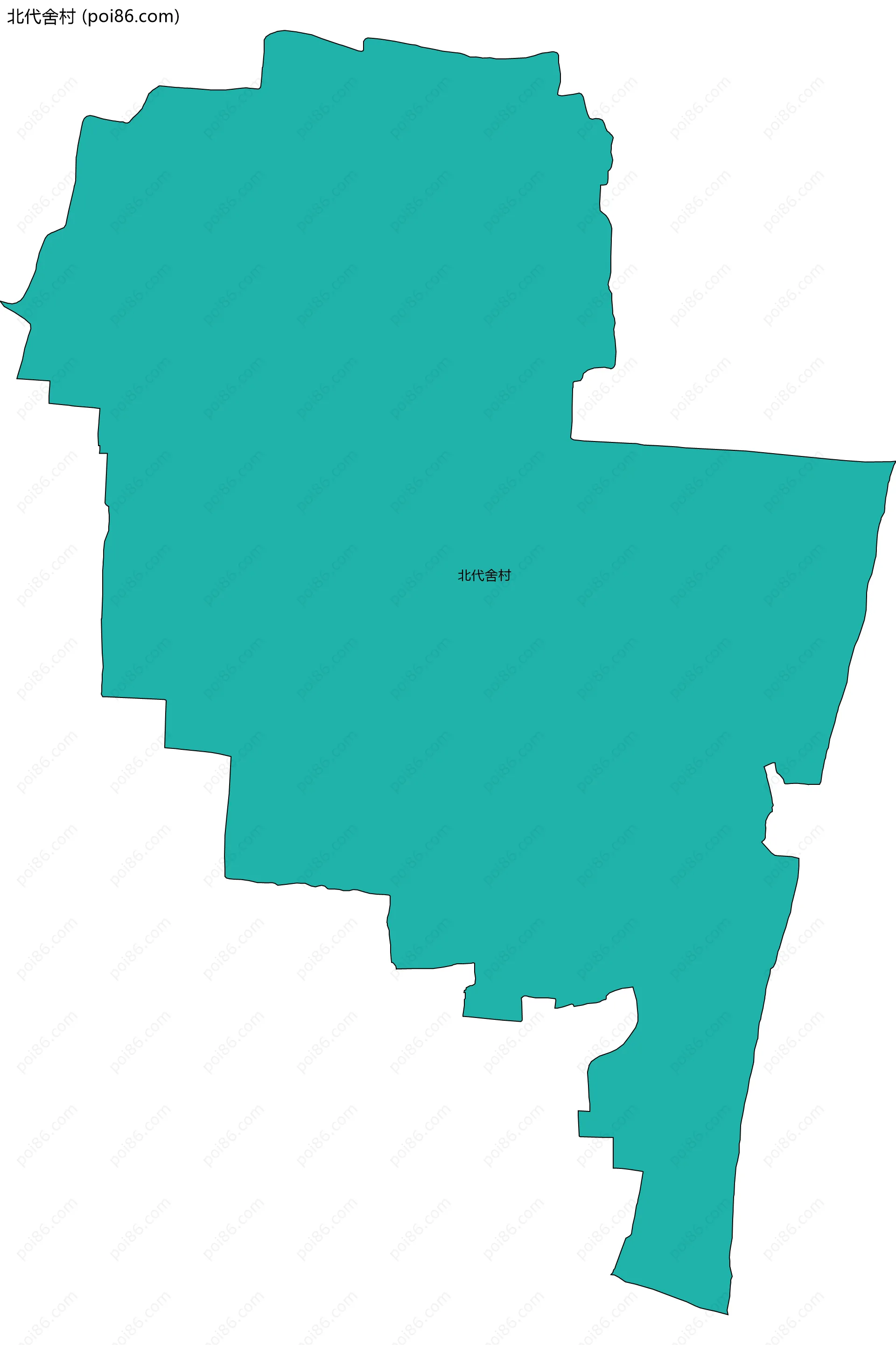 北代舍村边界地图