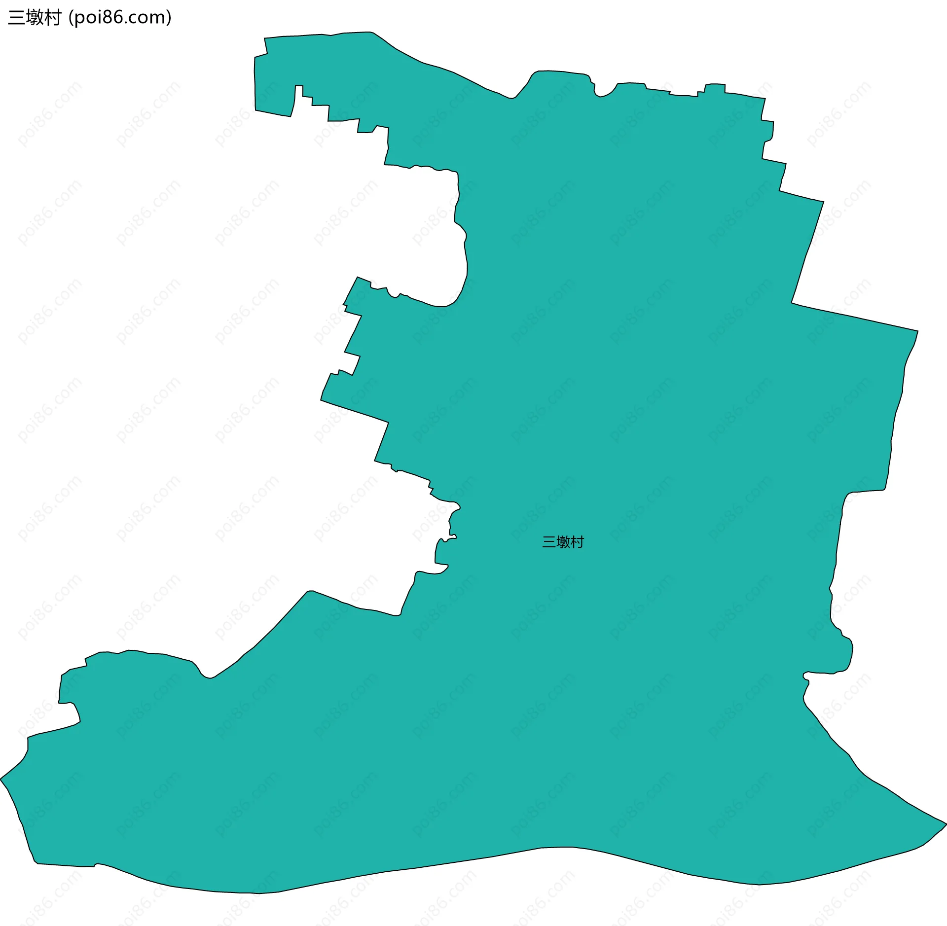 三墩村边界地图