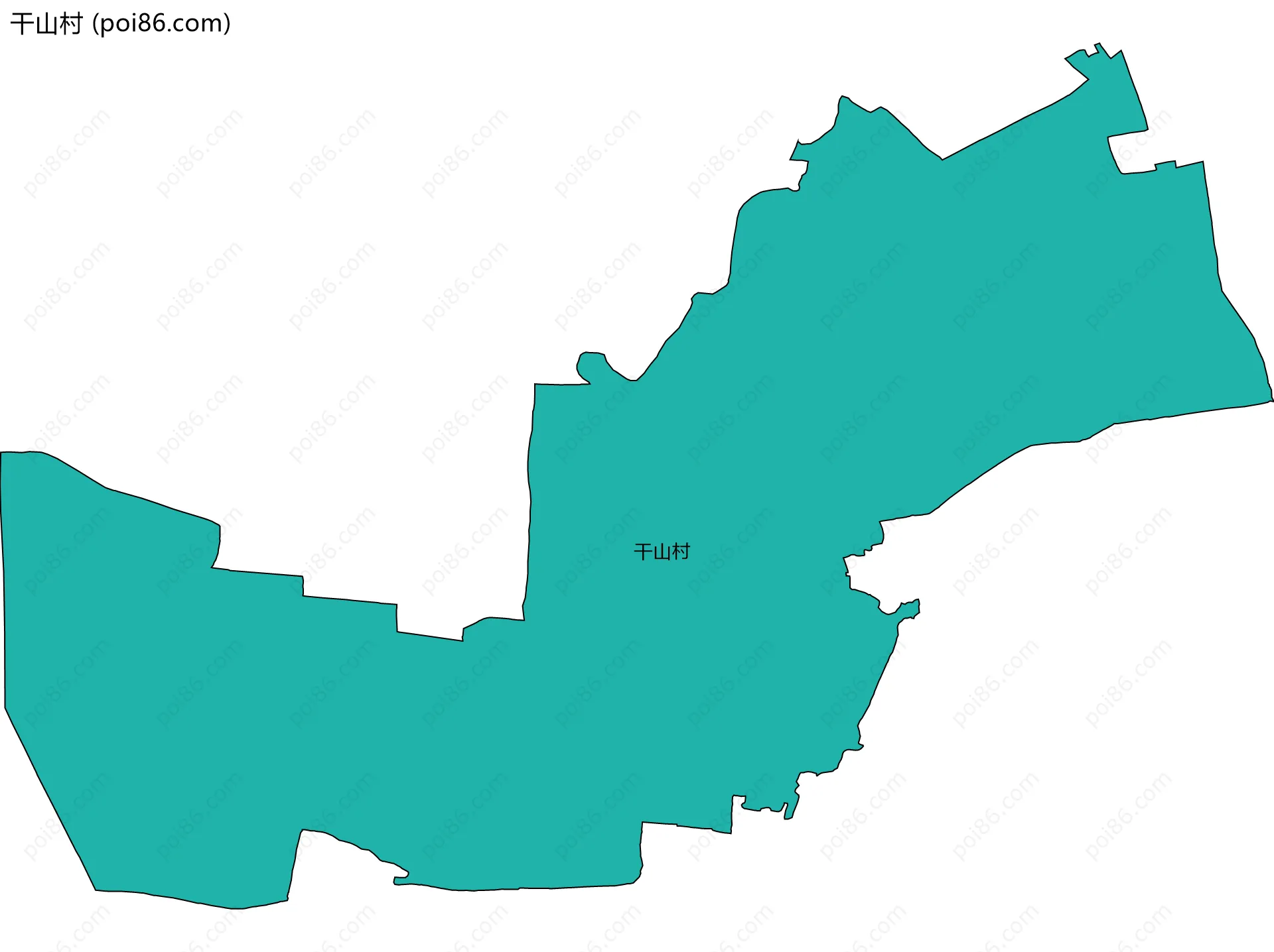 干山村边界地图