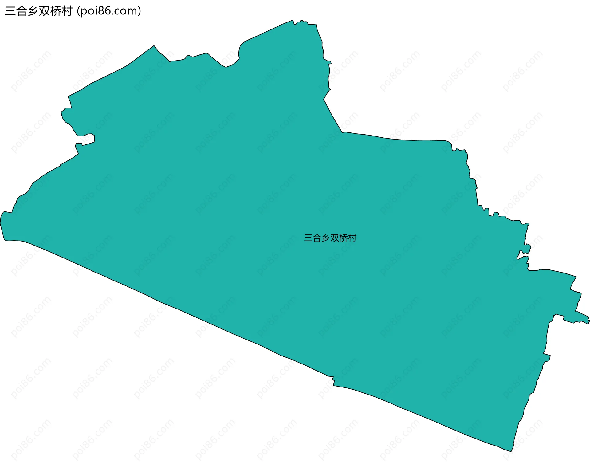 三合乡双桥村边界地图
