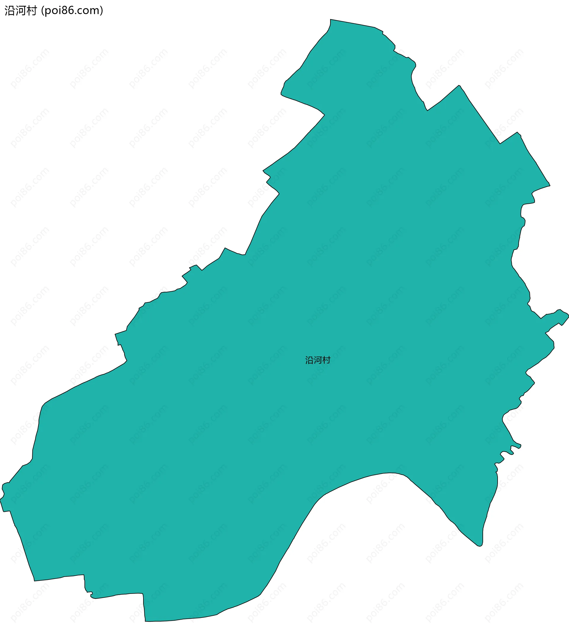 沿河村边界地图