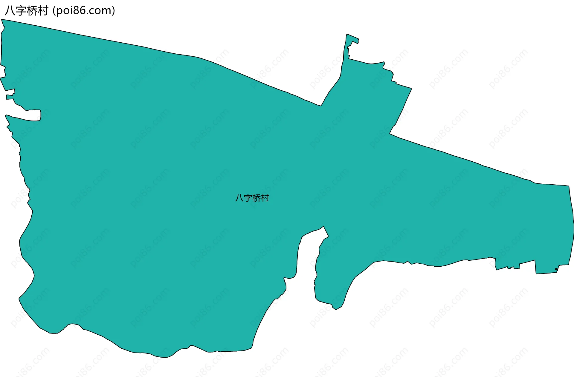 八字桥村边界地图