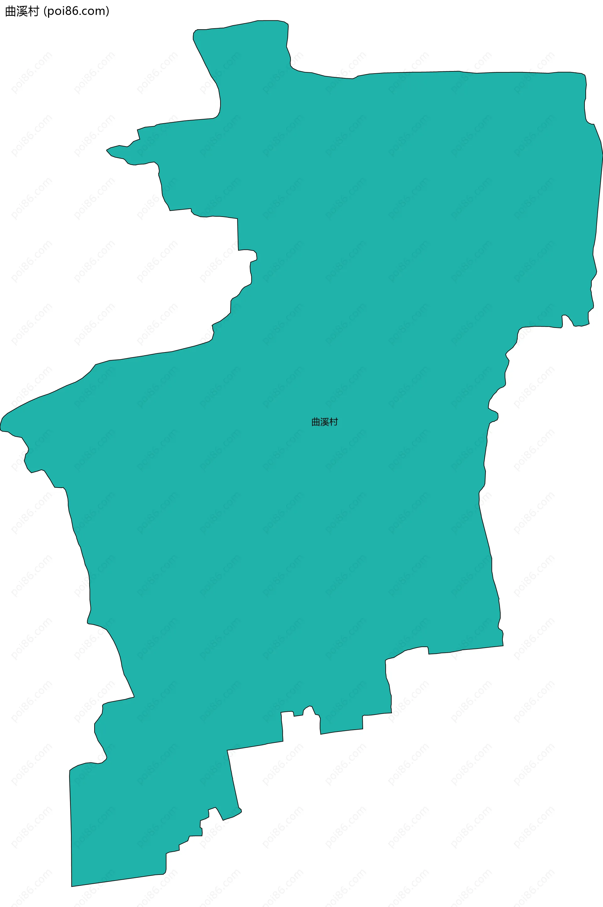 曲溪村边界地图