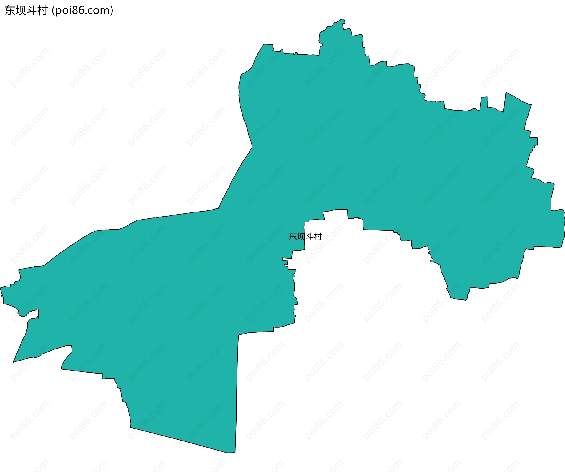 东坝斗村边界地图