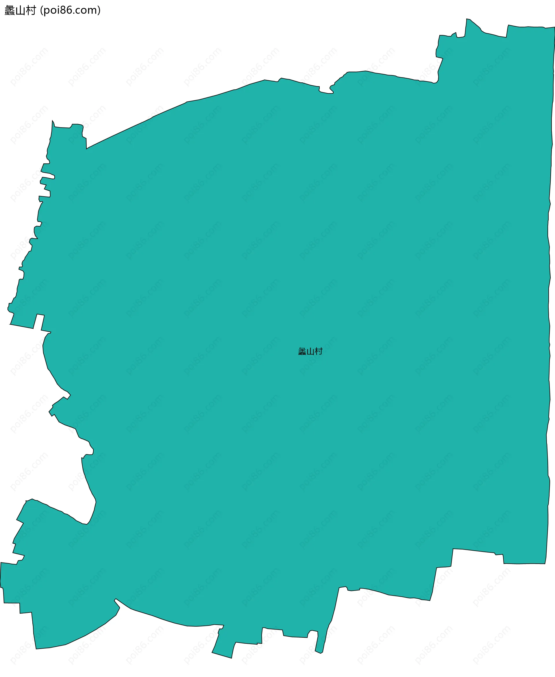 蠡山村边界地图