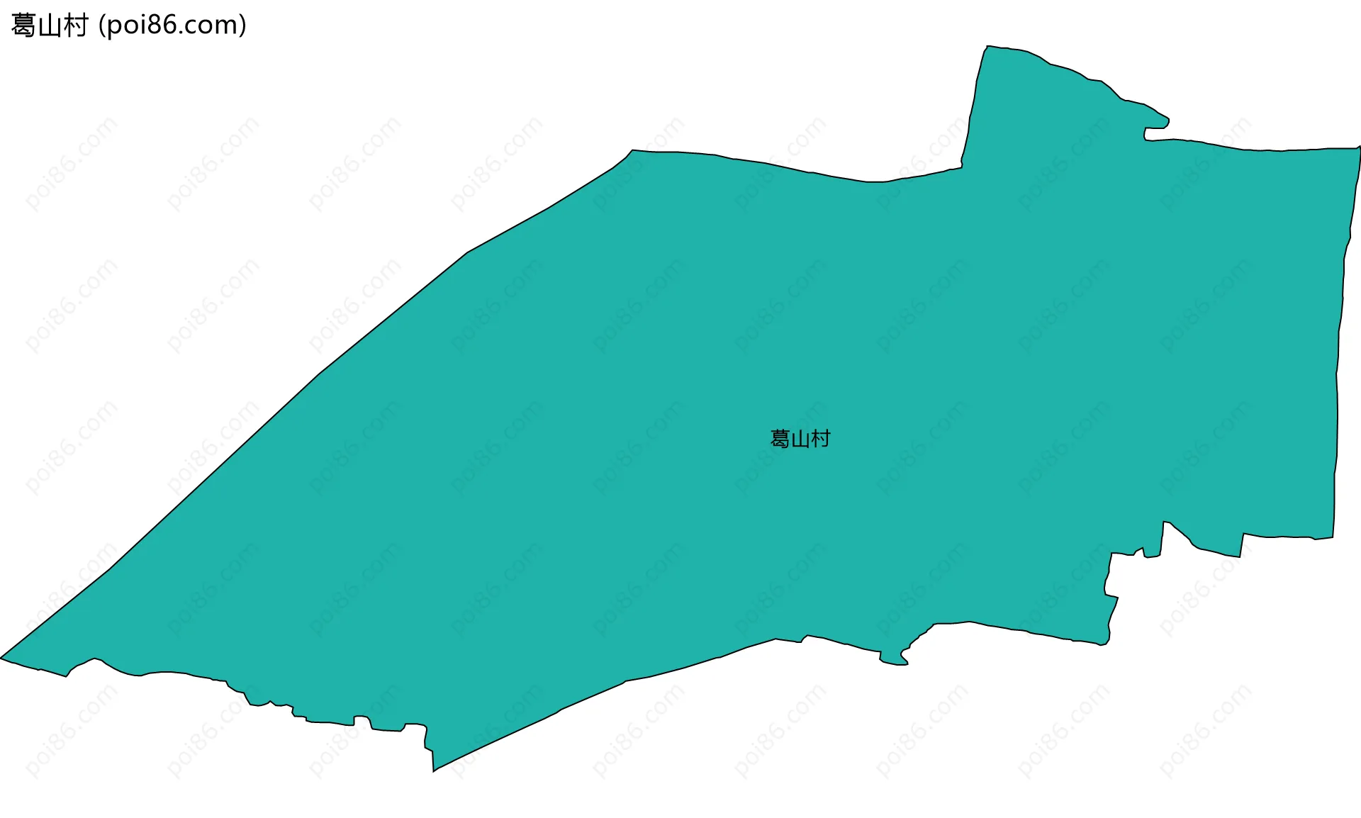 葛山村边界地图