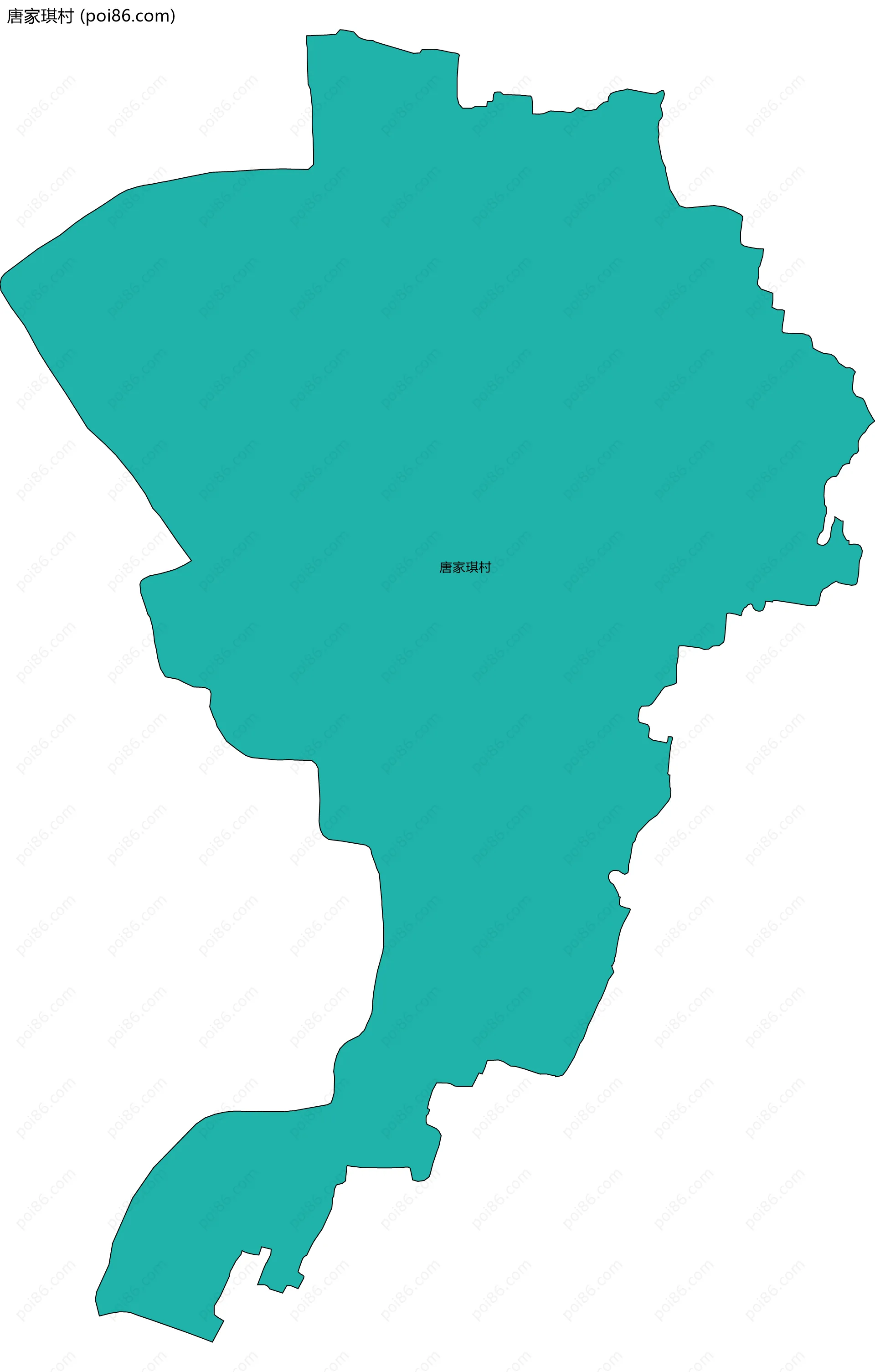 唐家琪村边界地图